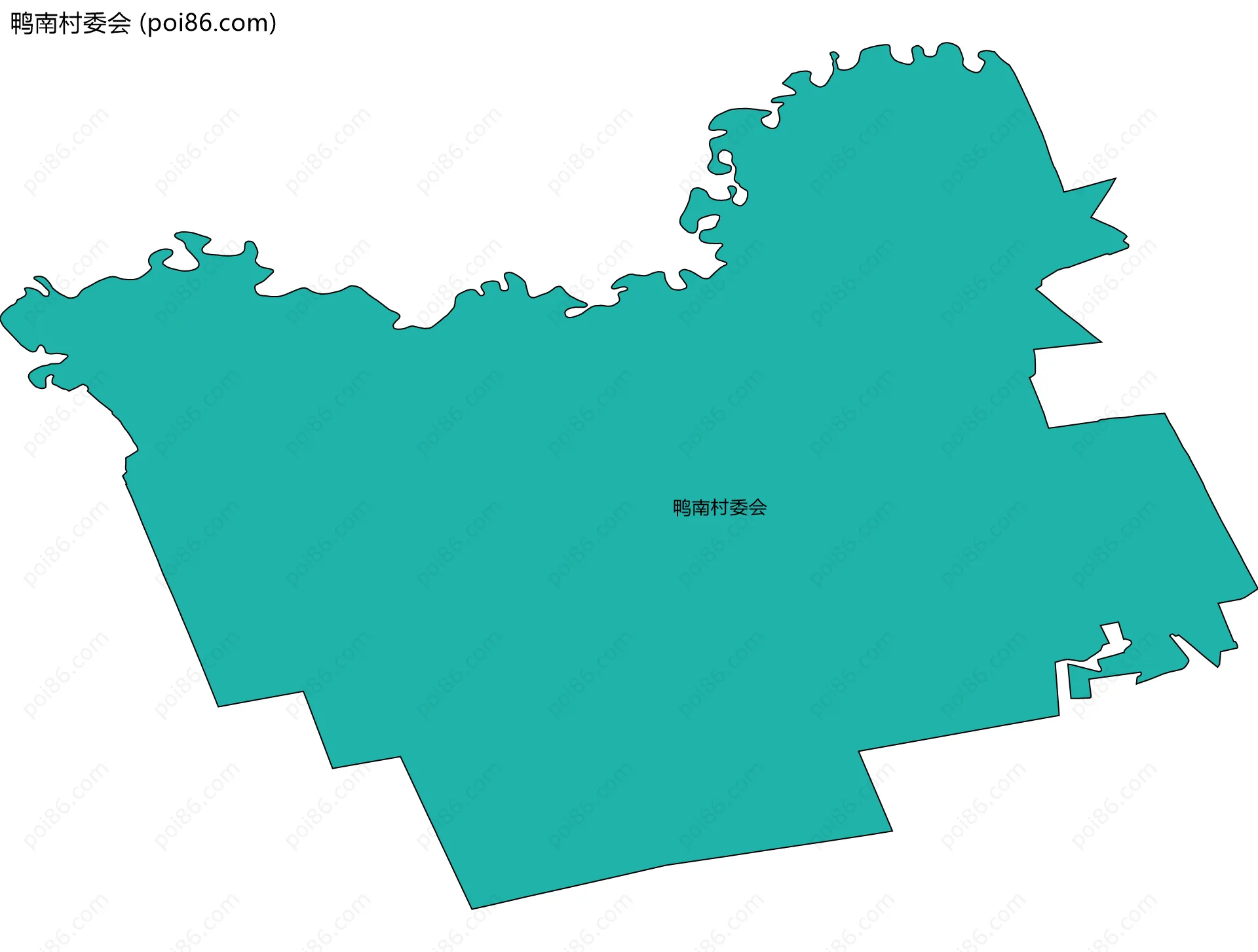 鸭南村委会边界地图