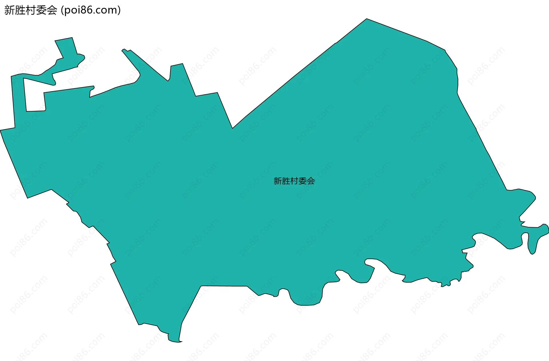 新胜村委会边界地图