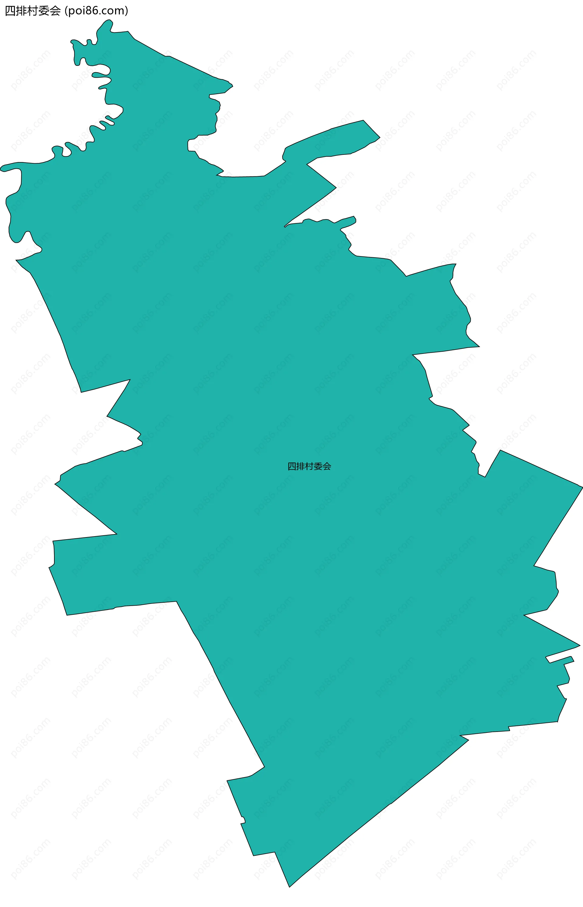 四排村委会边界地图