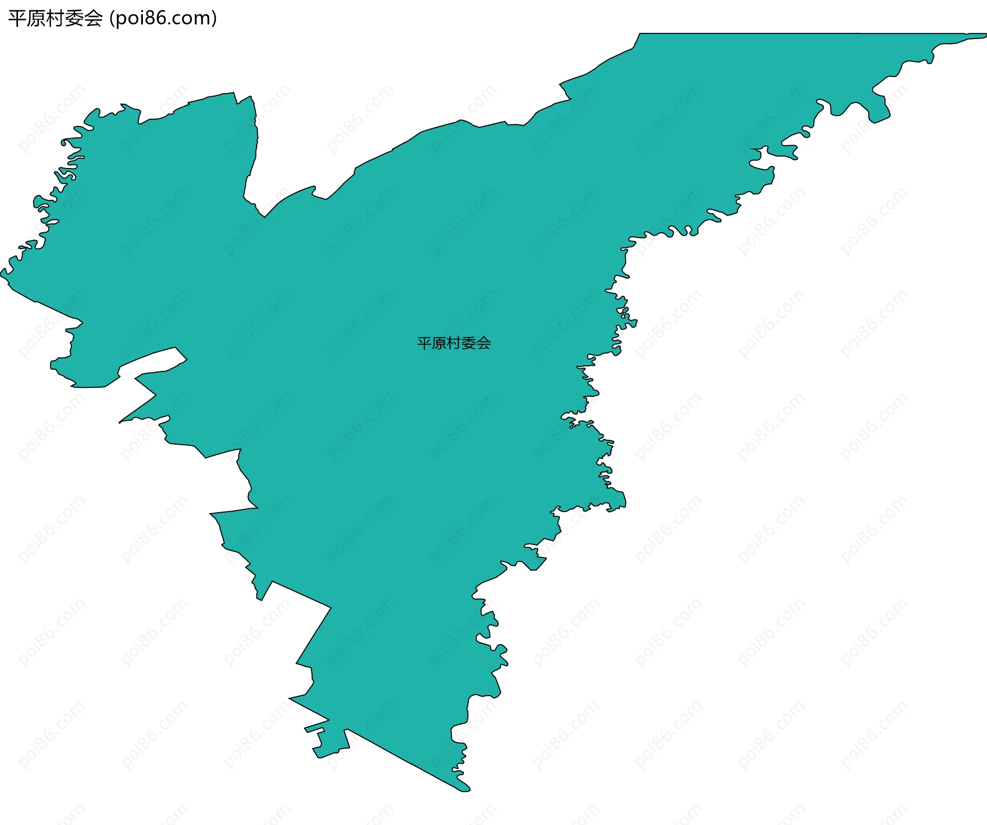 平原村委会边界地图