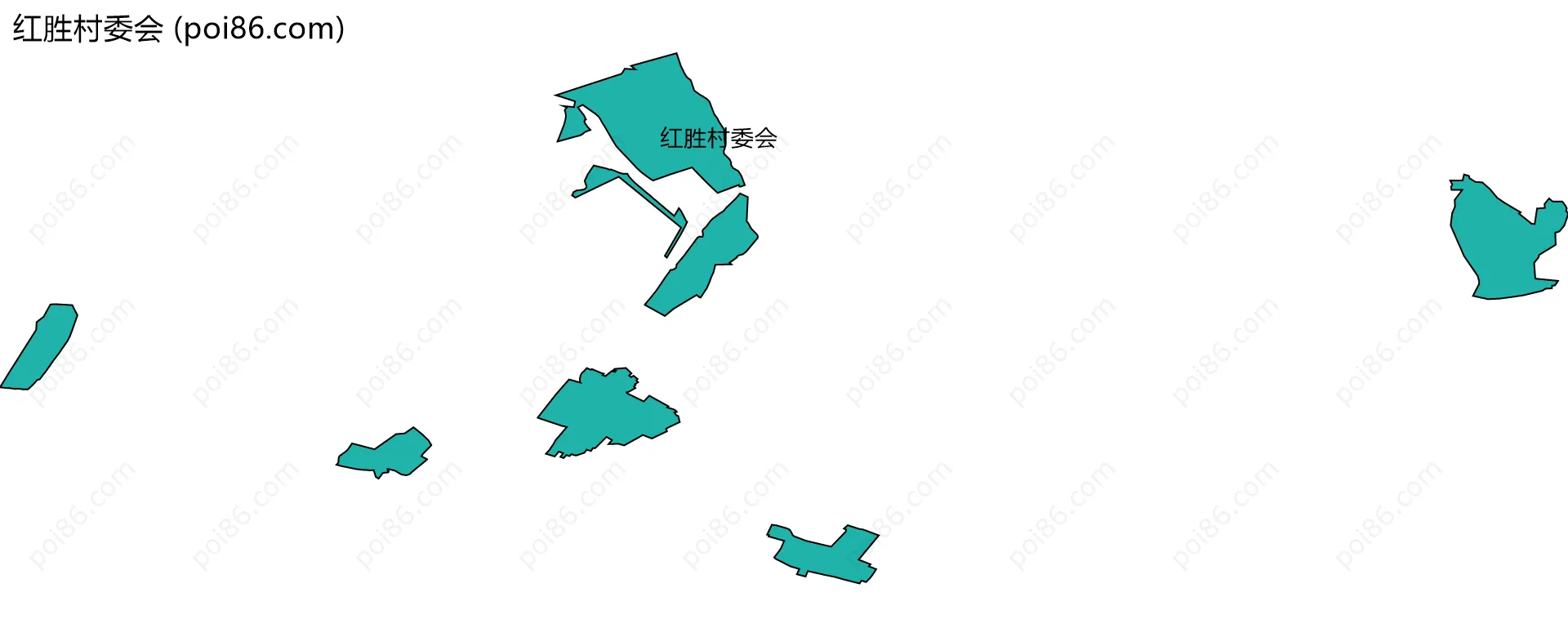 红胜村委会边界地图