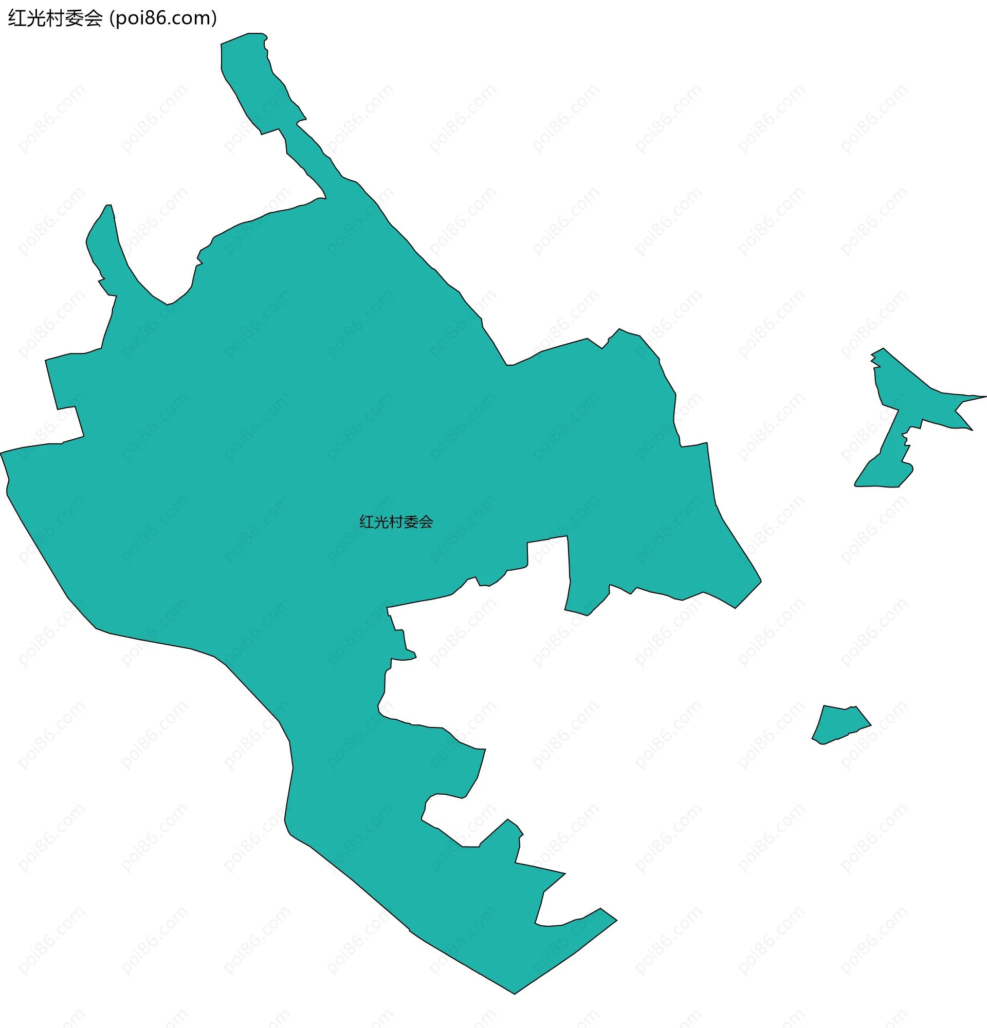 红光村委会边界地图