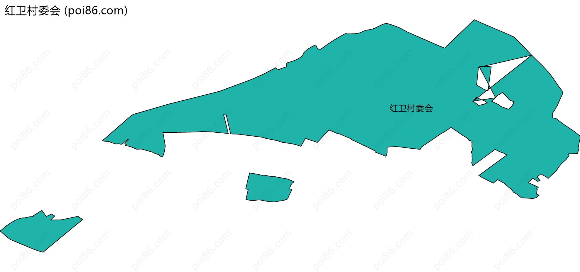 红卫村委会边界地图