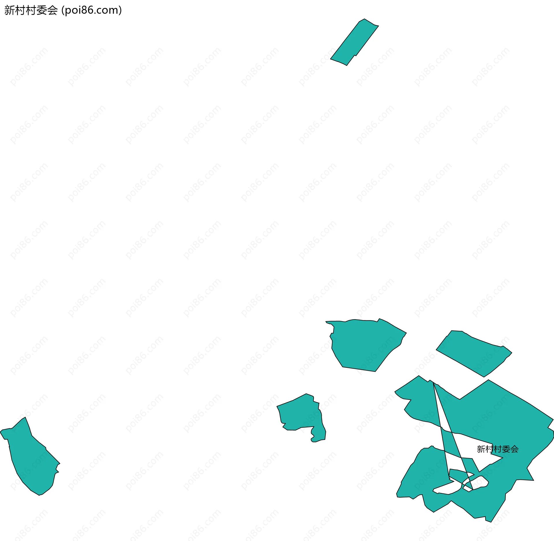 新村村委会边界地图