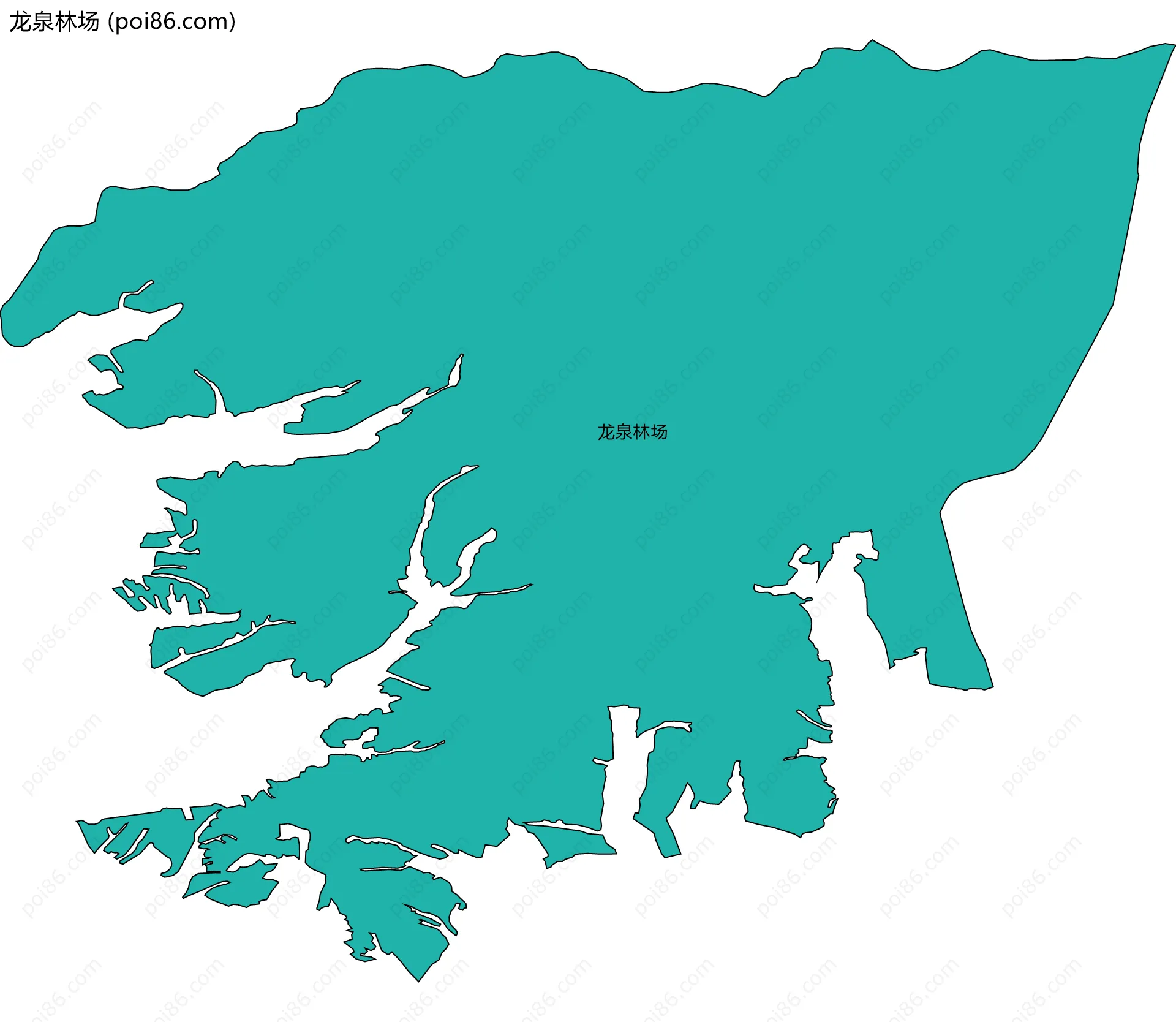 龙泉林场边界地图