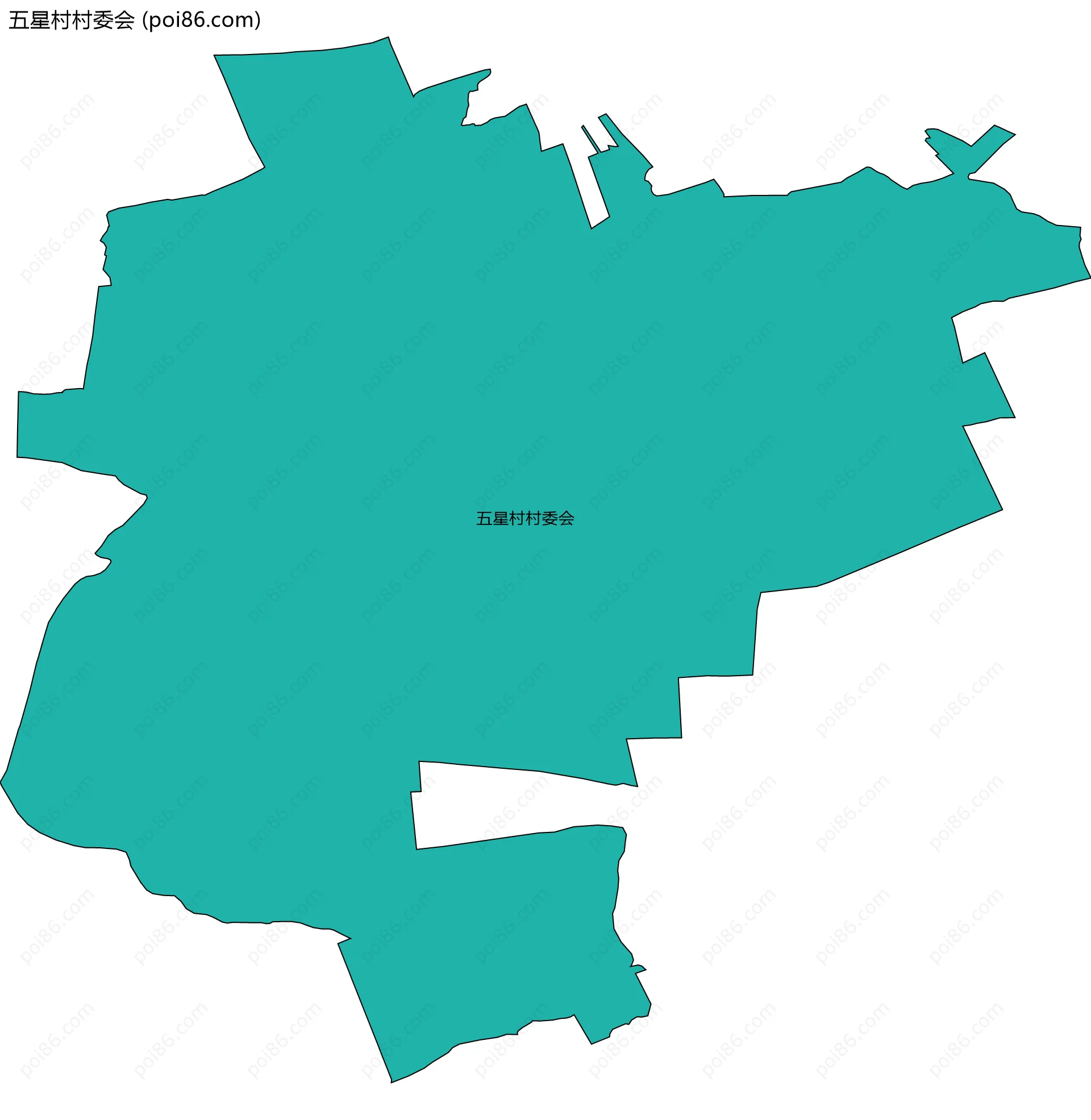 五星村村委会边界地图