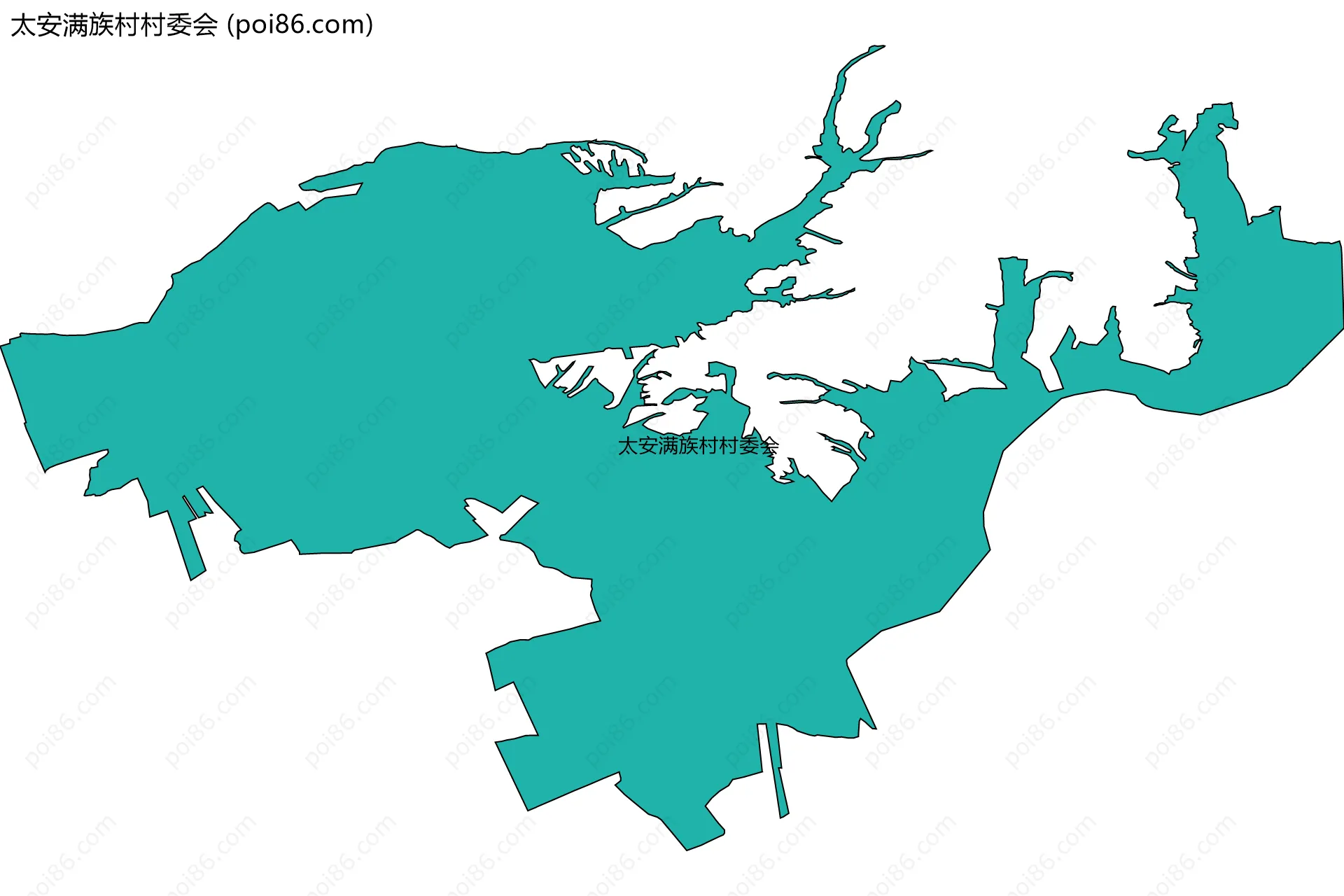 太安满族村村委会边界地图