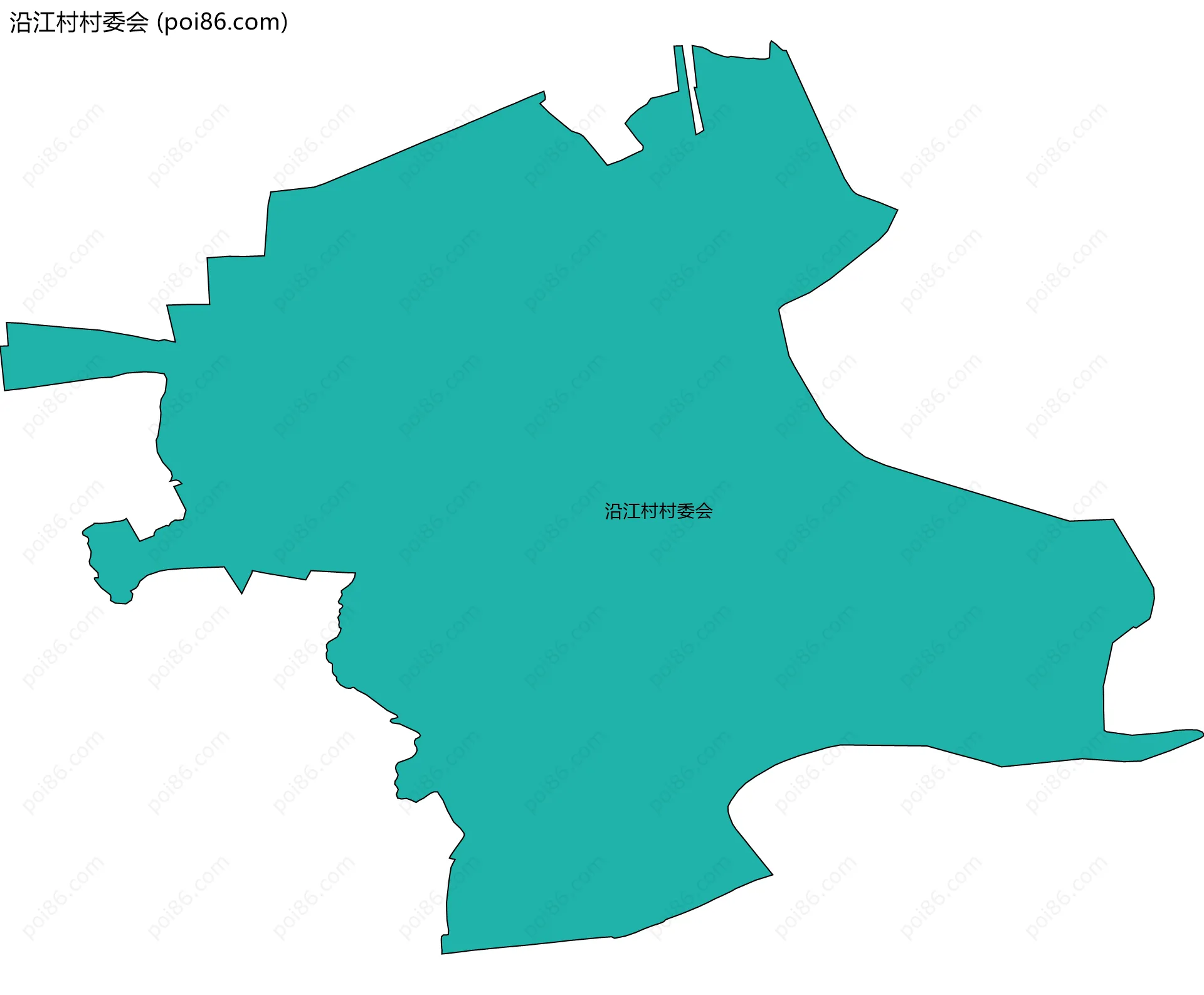 沿江村村委会边界地图
