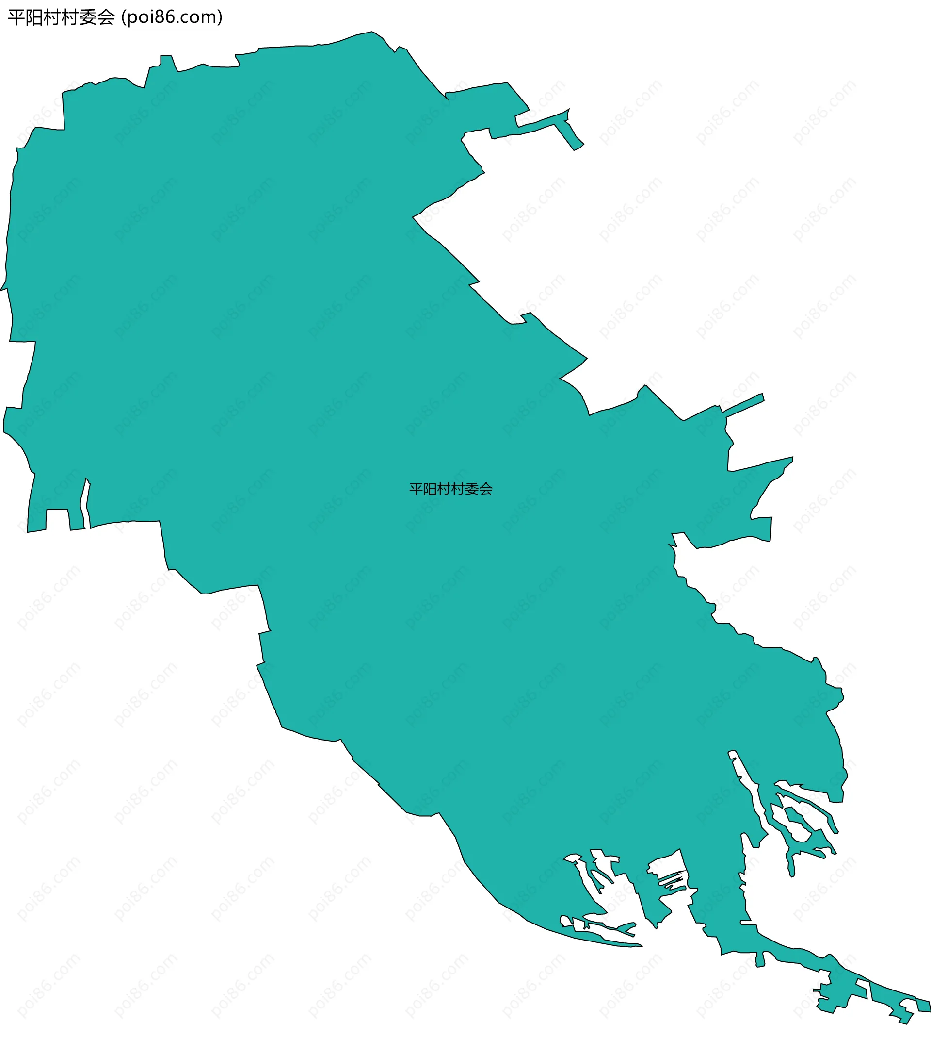 平阳村村委会边界地图