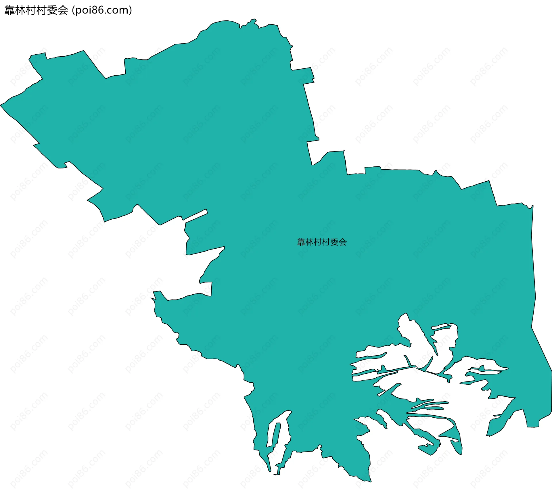 靠林村村委会边界地图