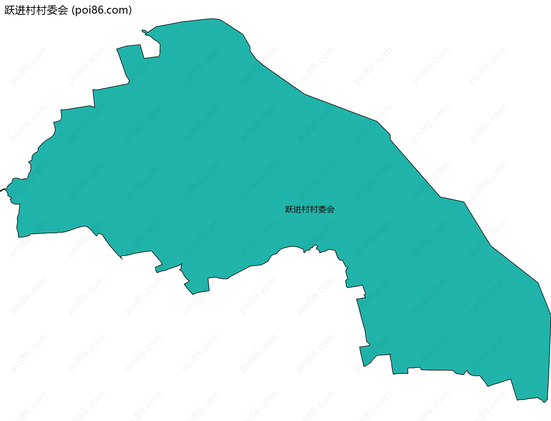 跃进村村委会边界地图