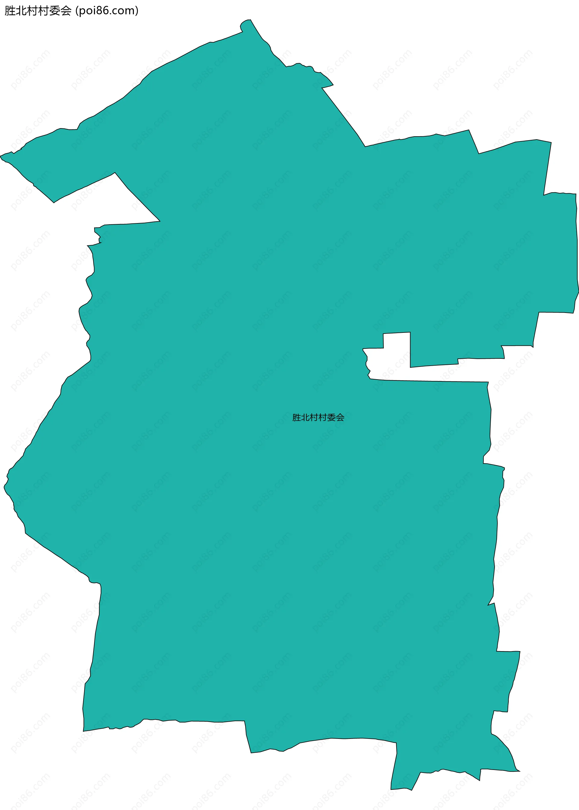 胜北村村委会边界地图