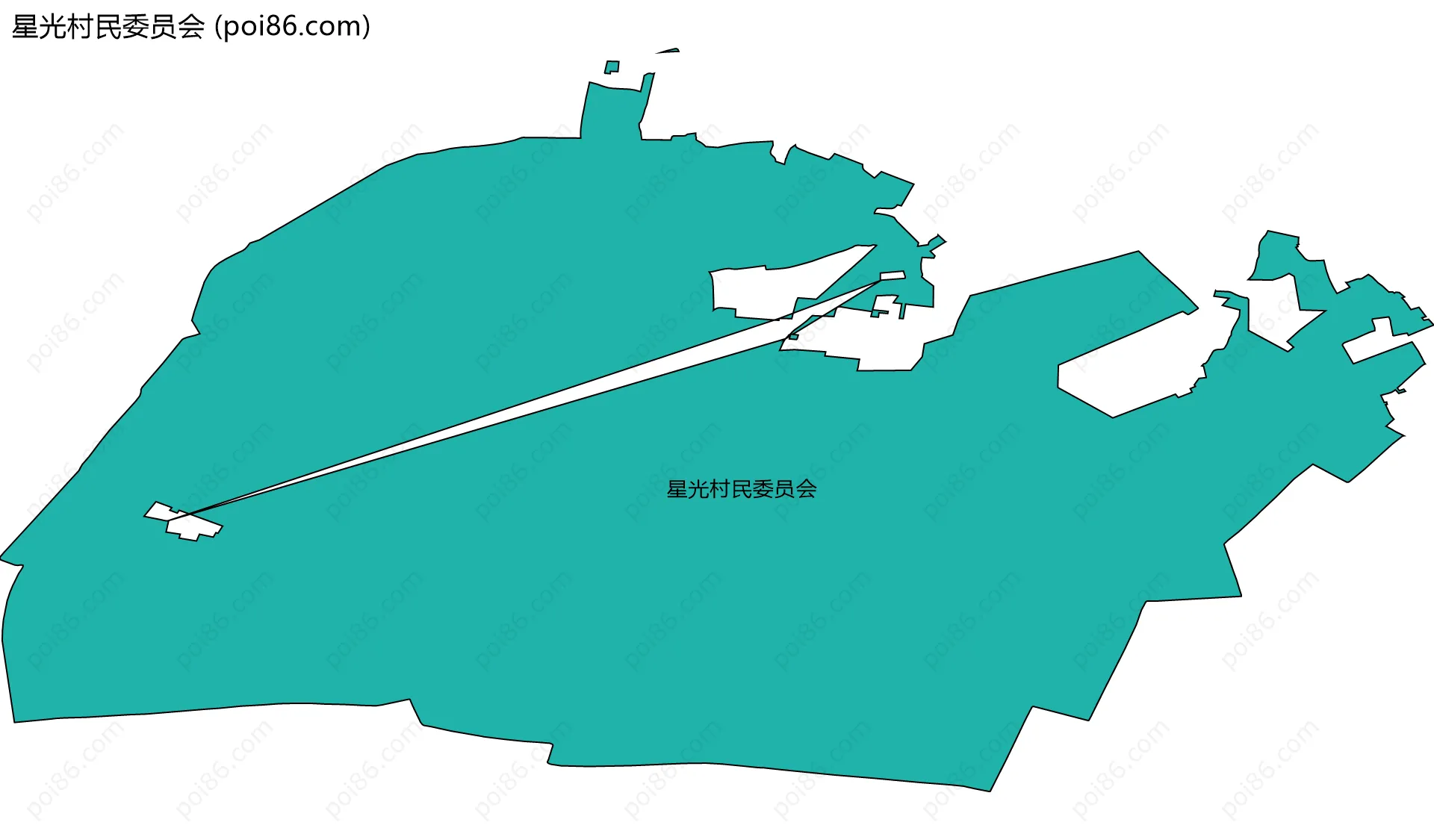 星光村民委员会边界地图