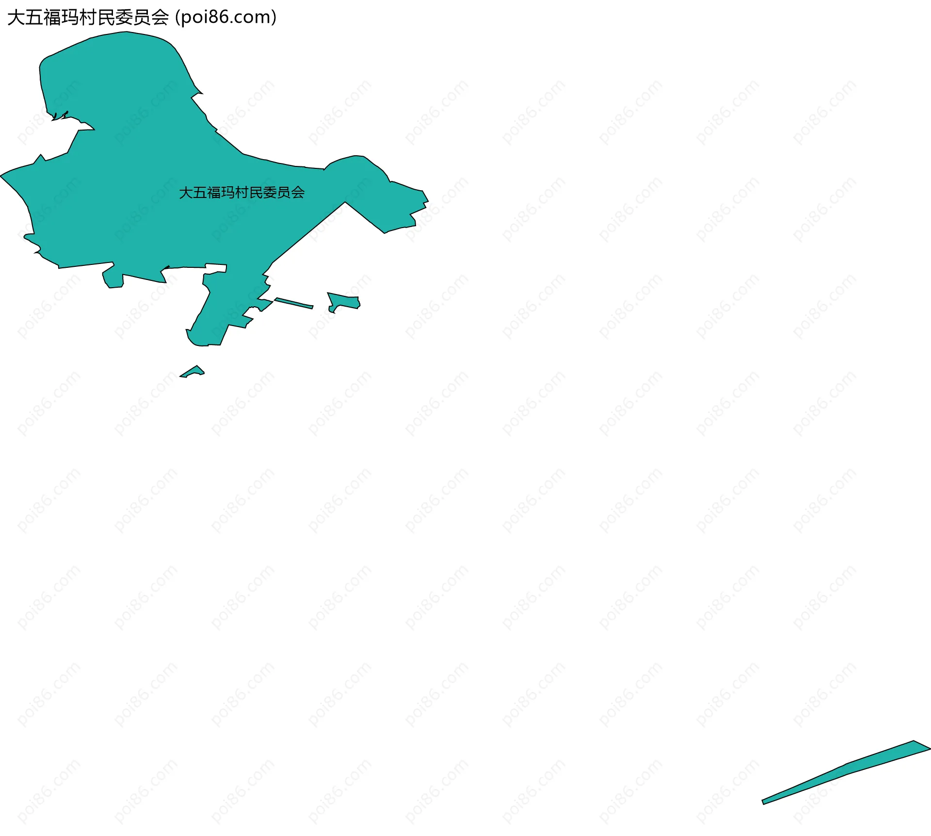 大五福玛村民委员会边界地图