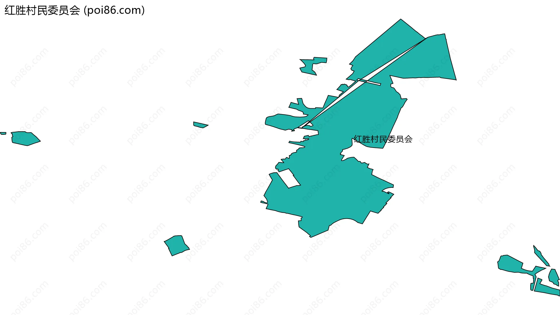 红胜村民委员会边界地图