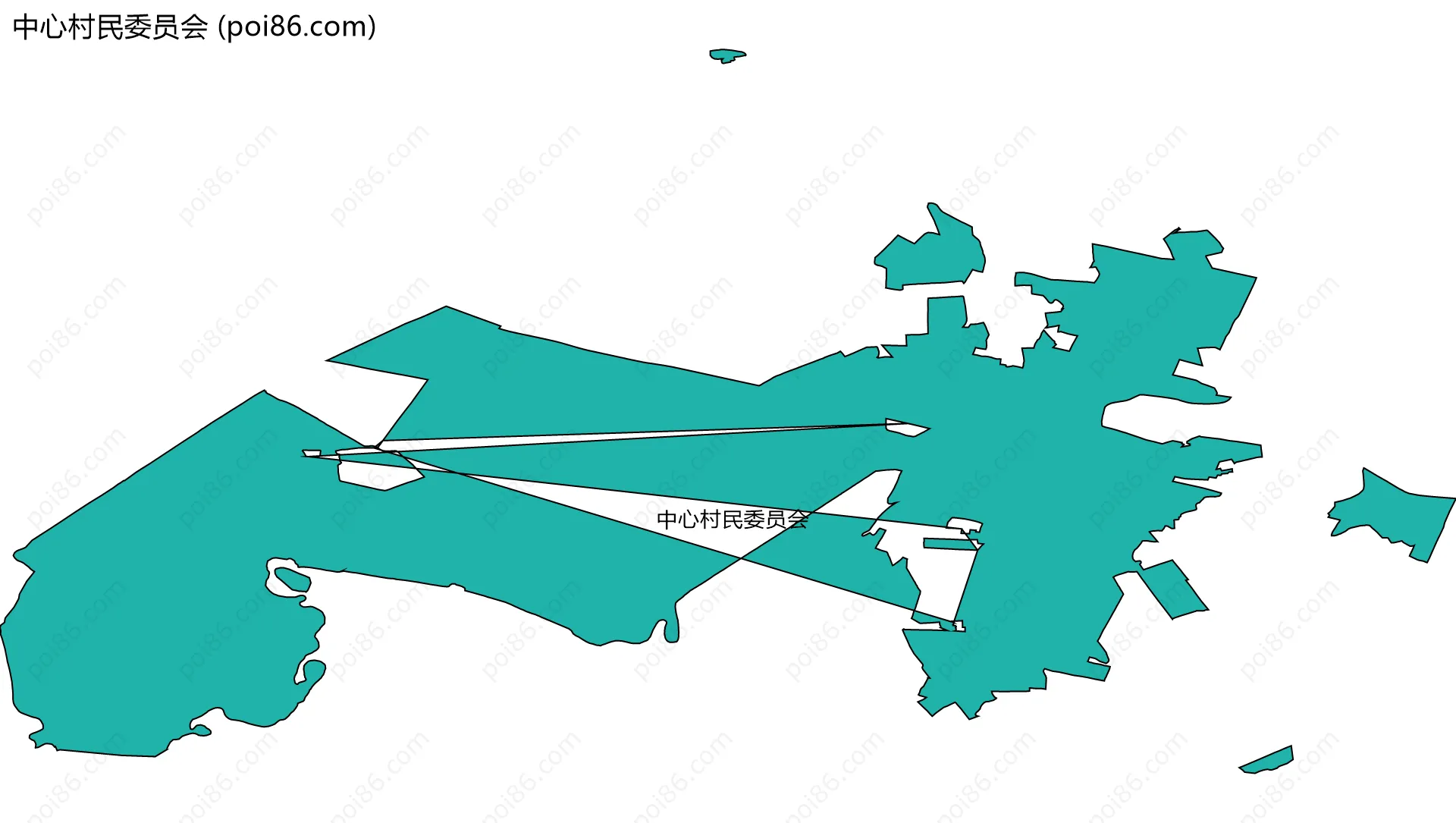 中心村民委员会边界地图