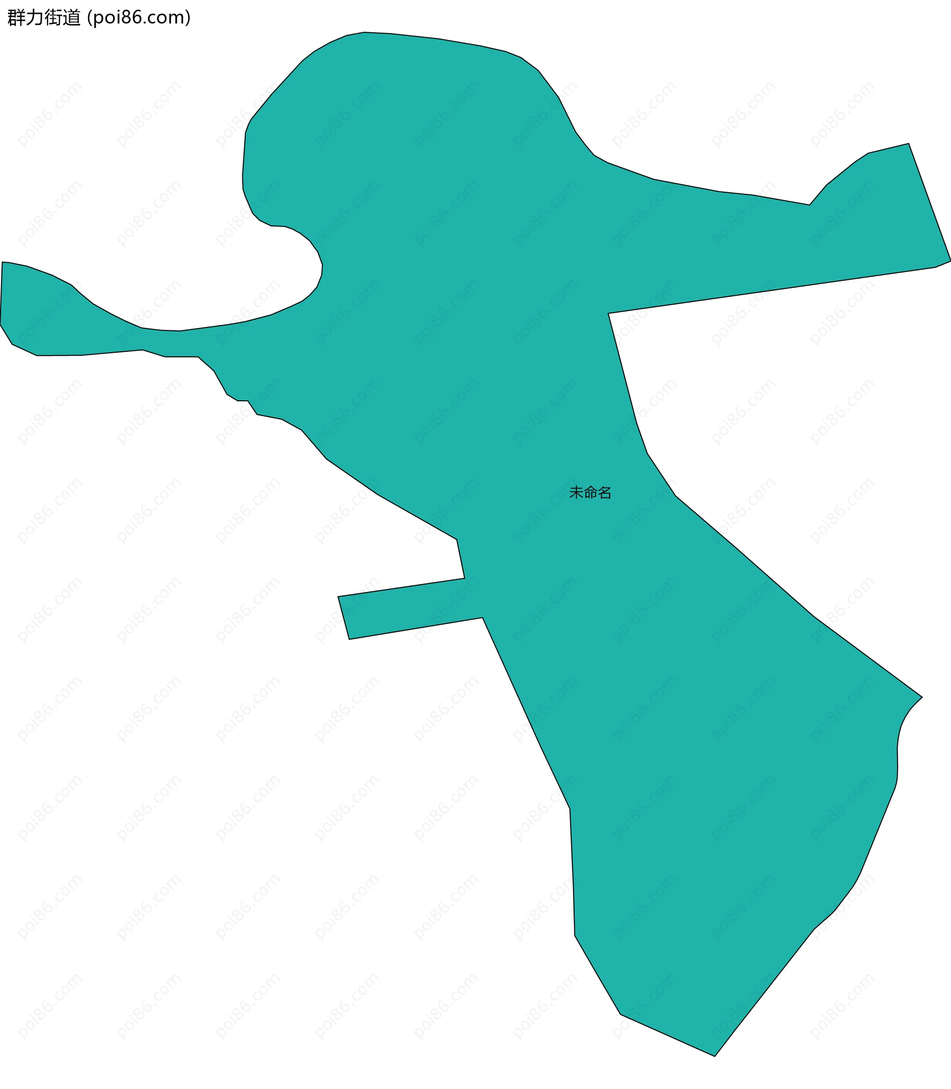 群力街道边界地图(五级行政区划)