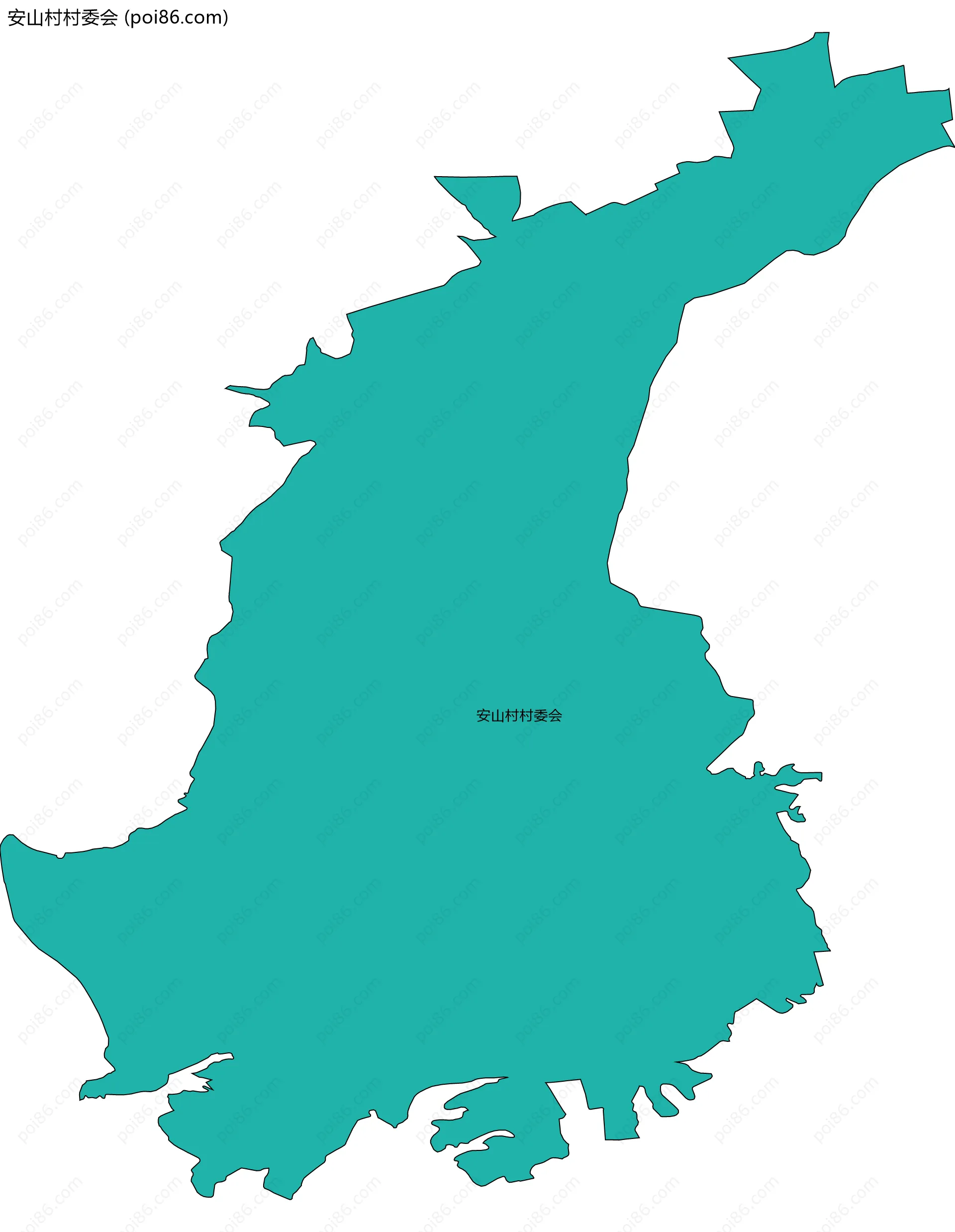 安山村村委会边界地图