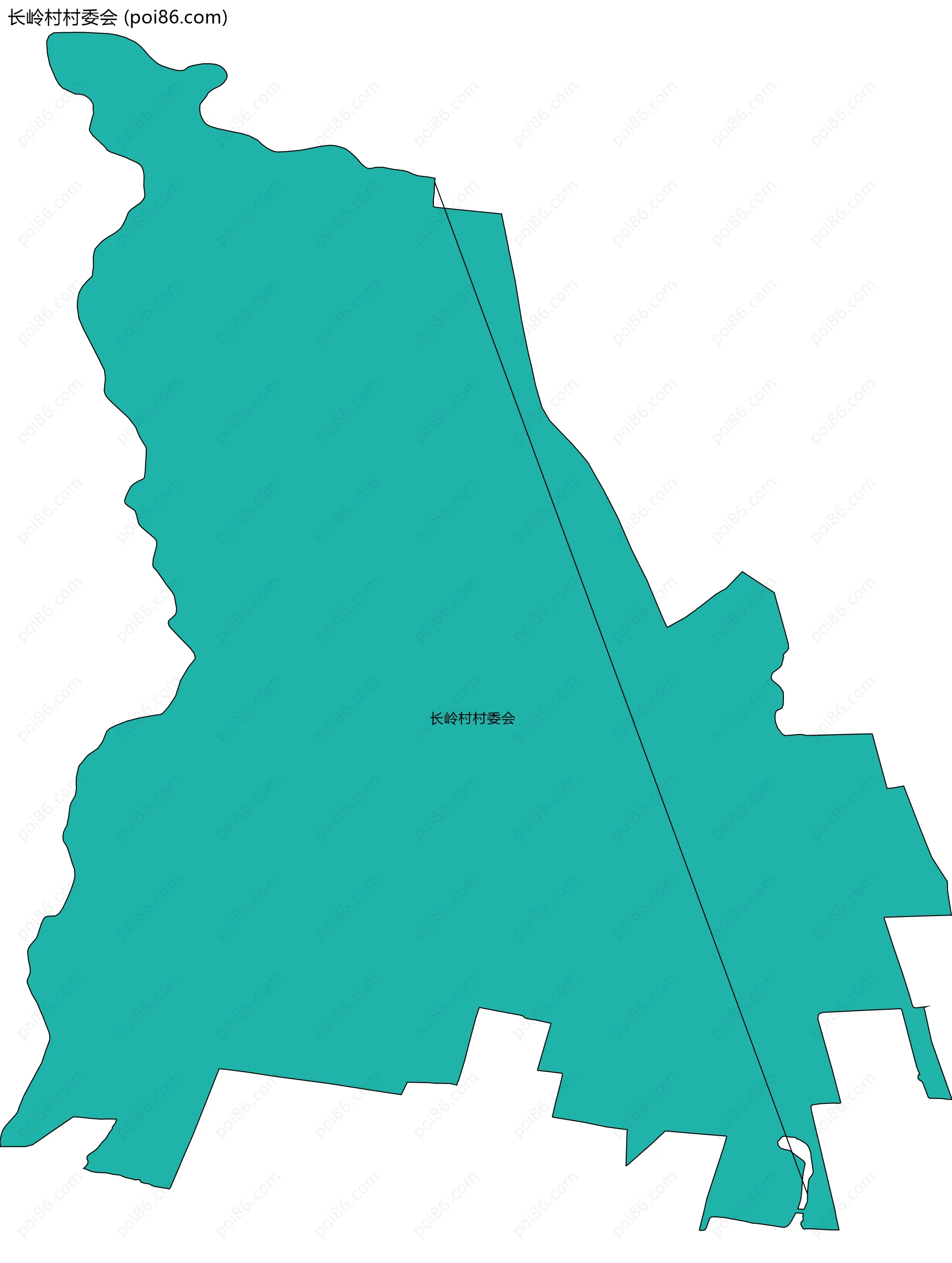 长岭村村委会边界地图
