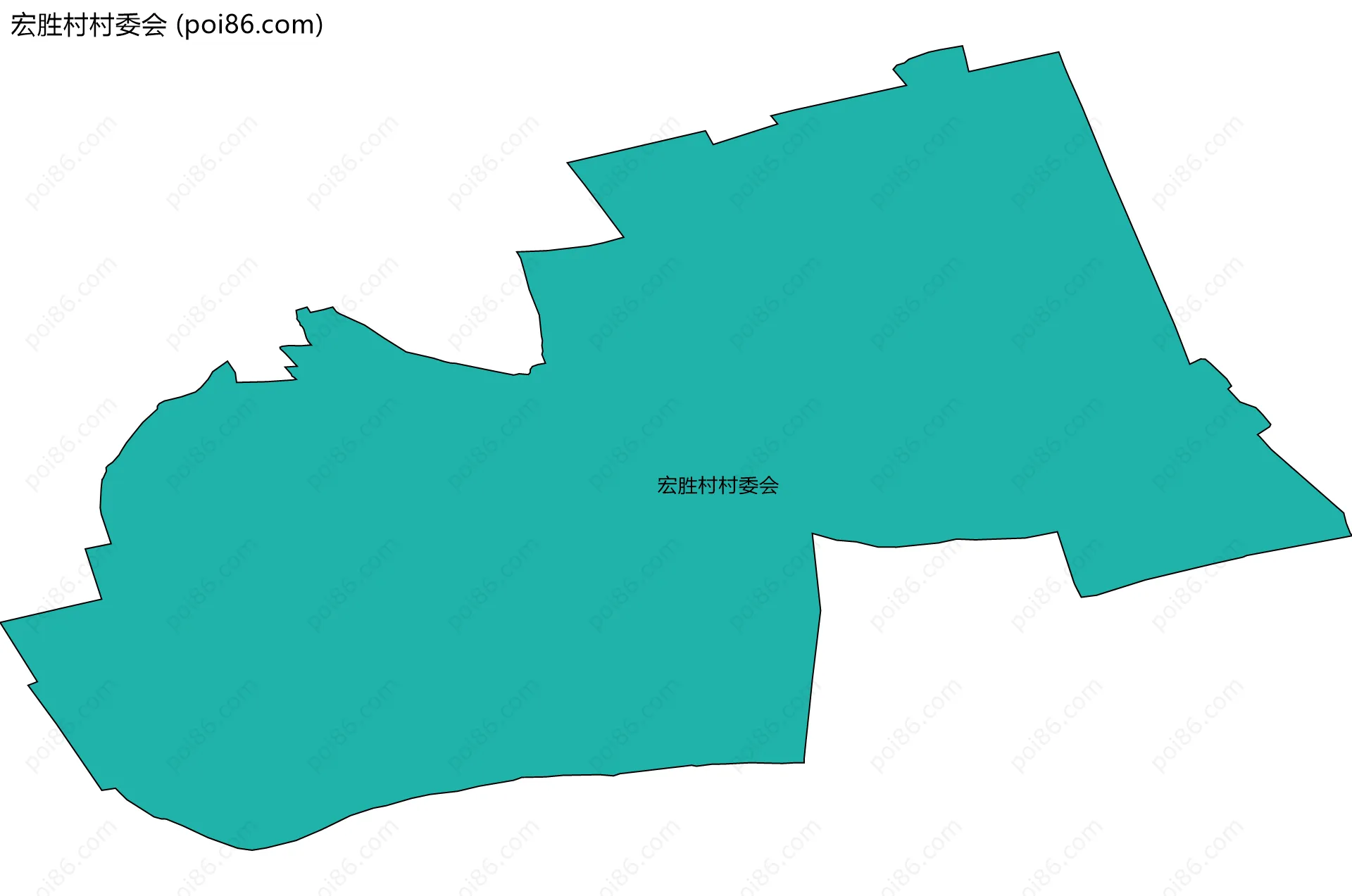 宏胜村村委会边界地图