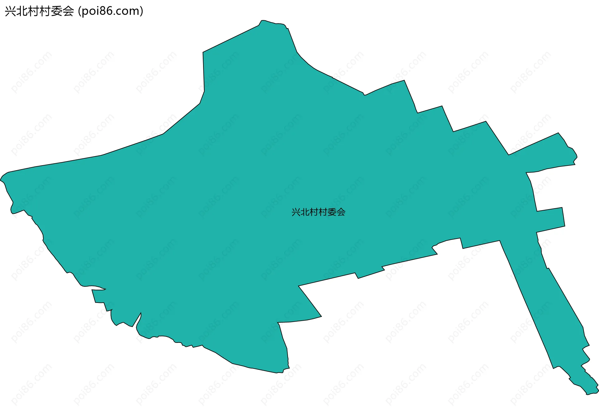 兴北村村委会边界地图