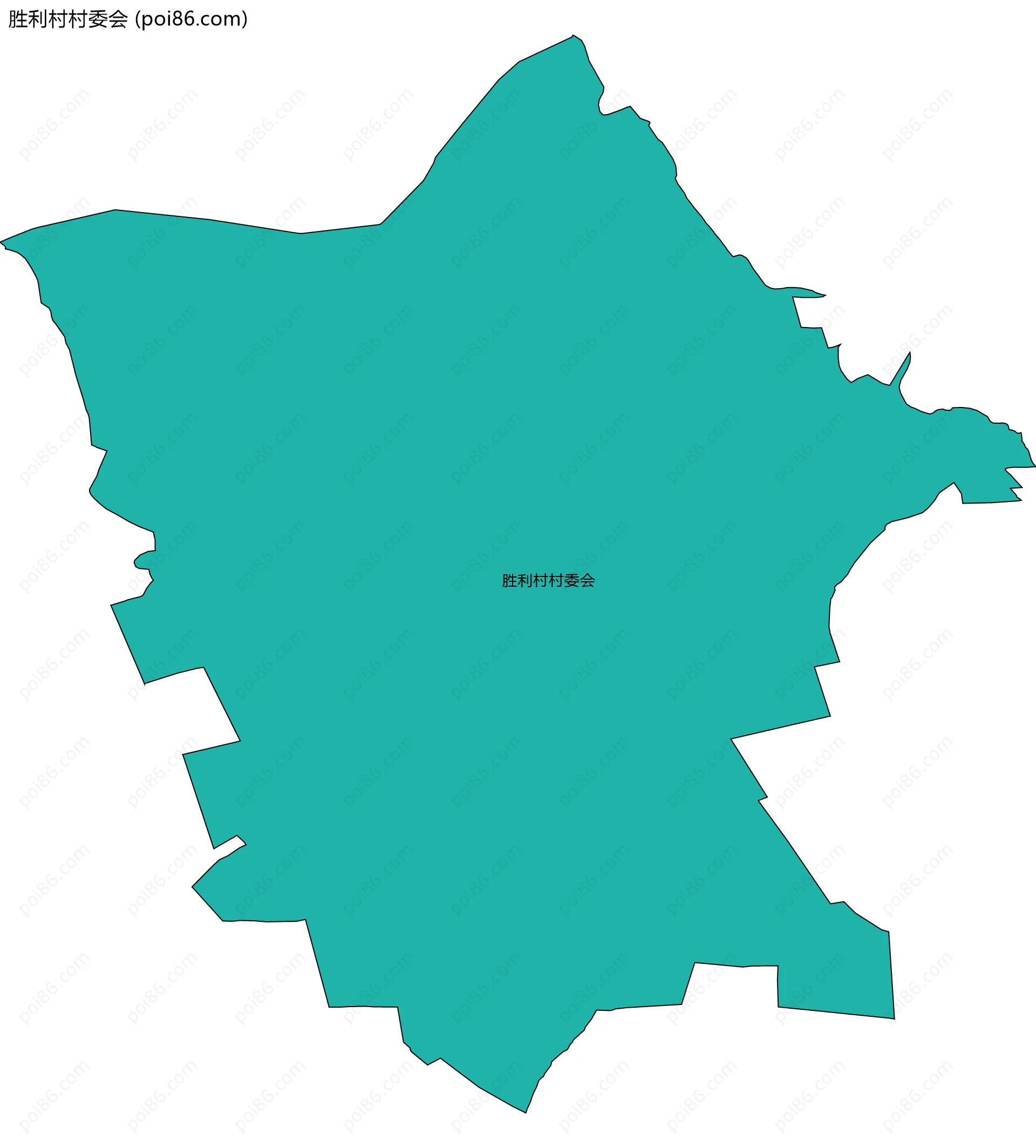 胜利村村委会边界地图