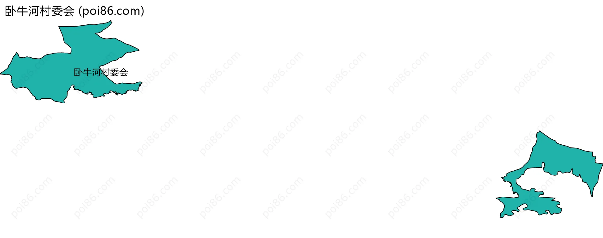 卧牛河村委会边界地图