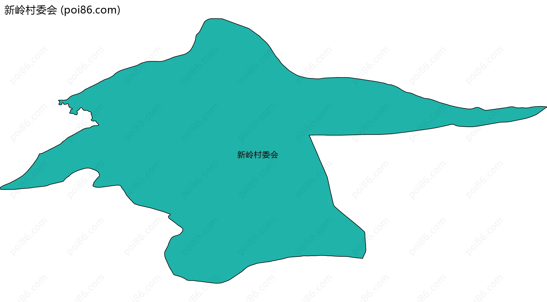 新岭村委会边界地图