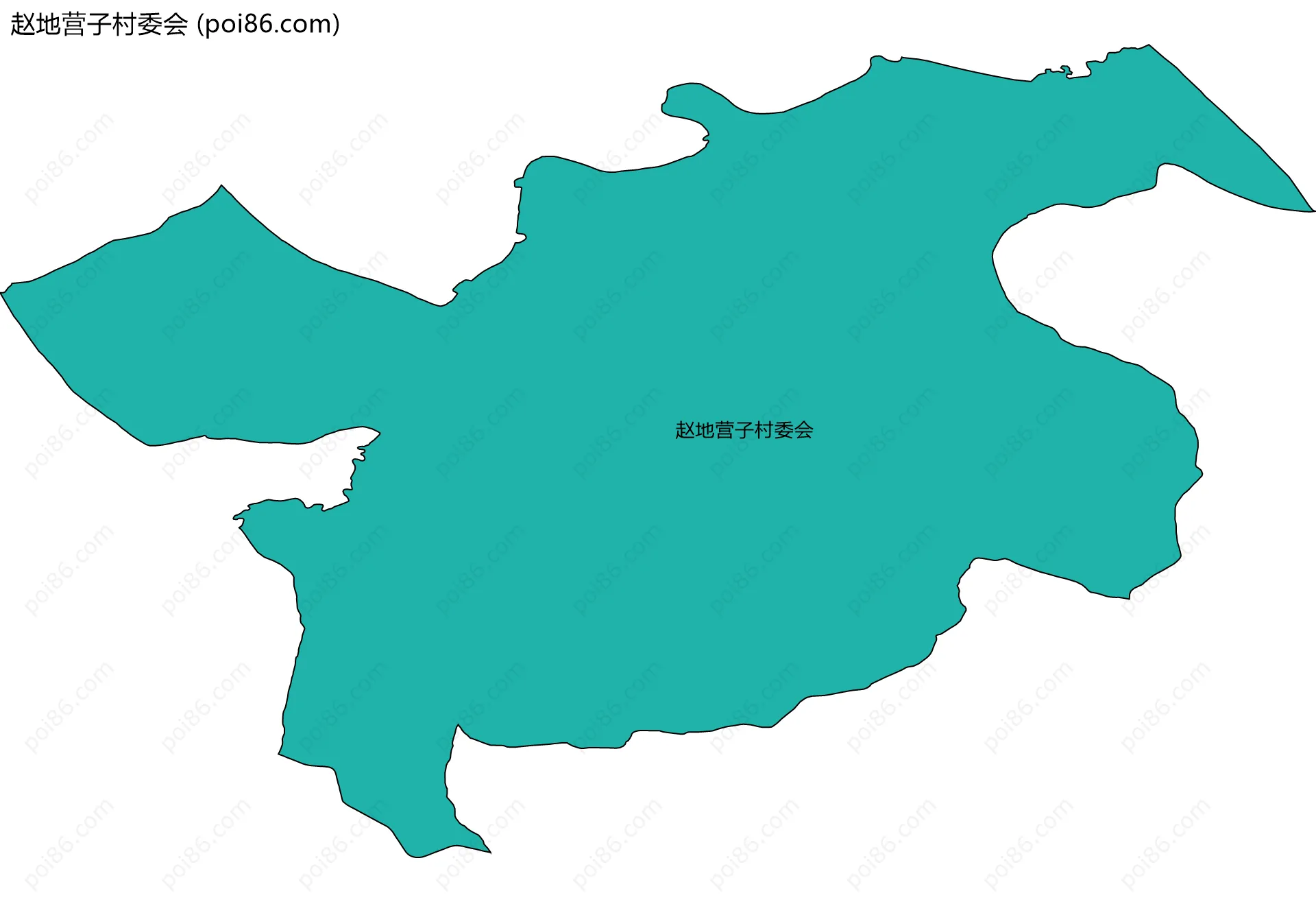 赵地营子村委会边界地图