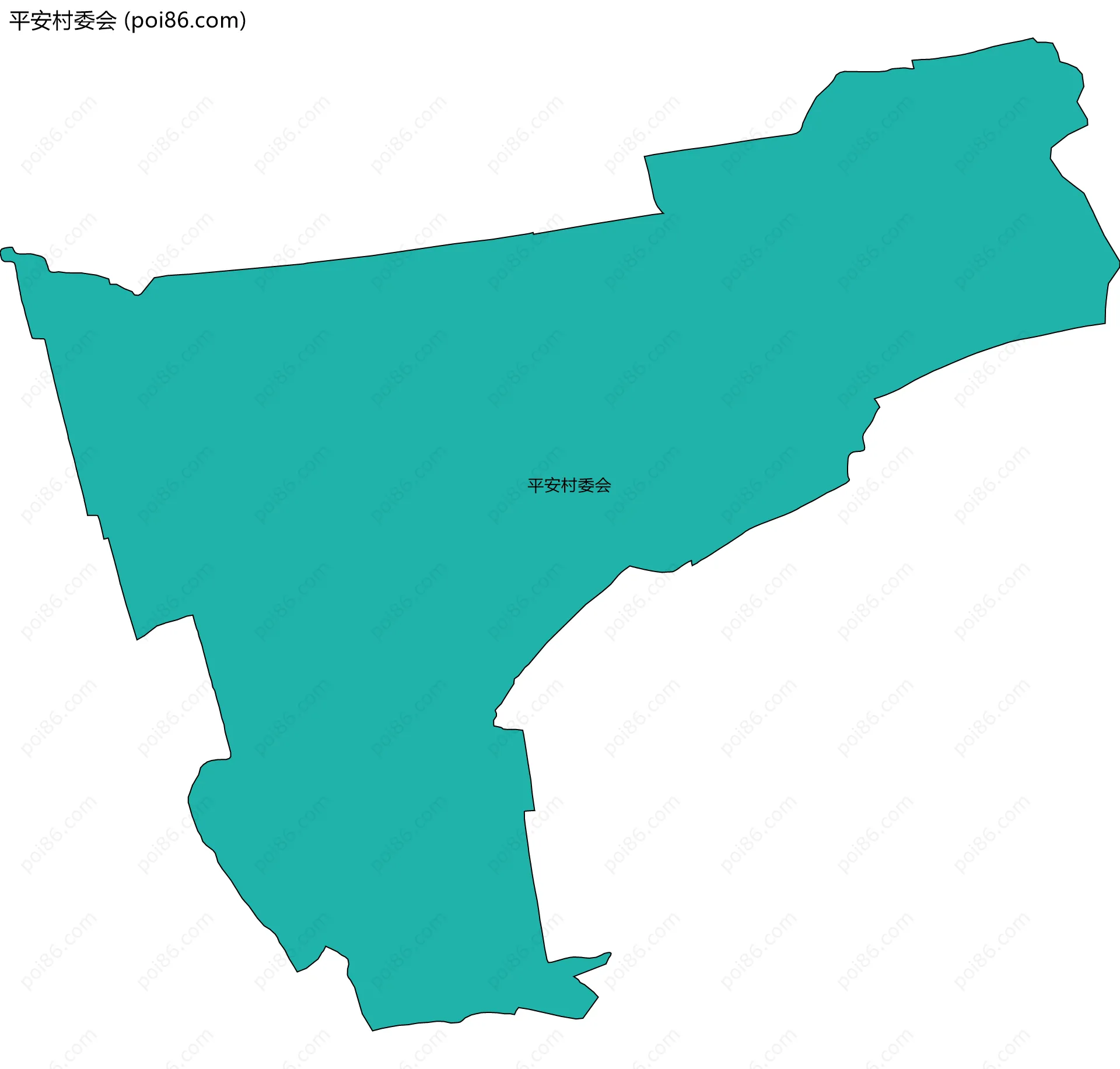 平安村委会边界地图