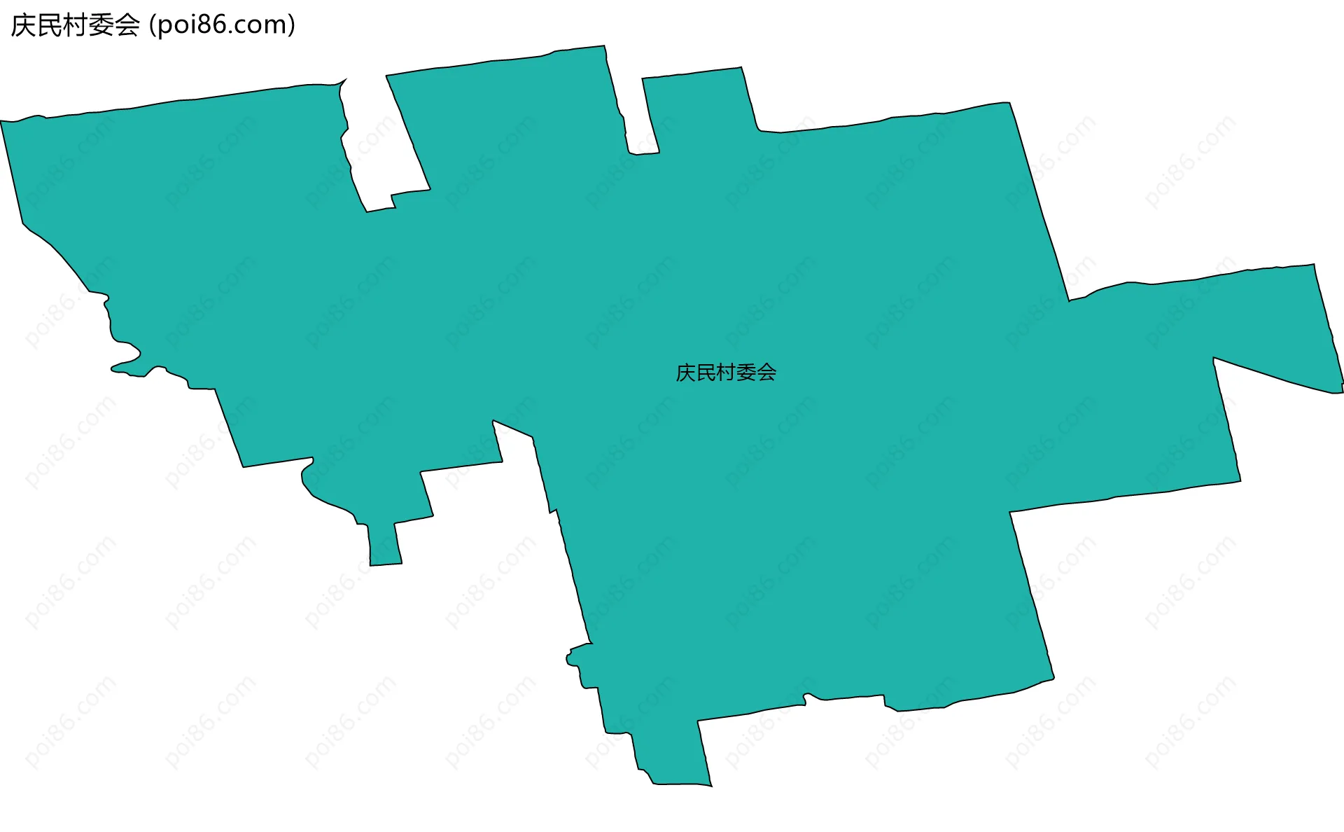 庆民村委会边界地图