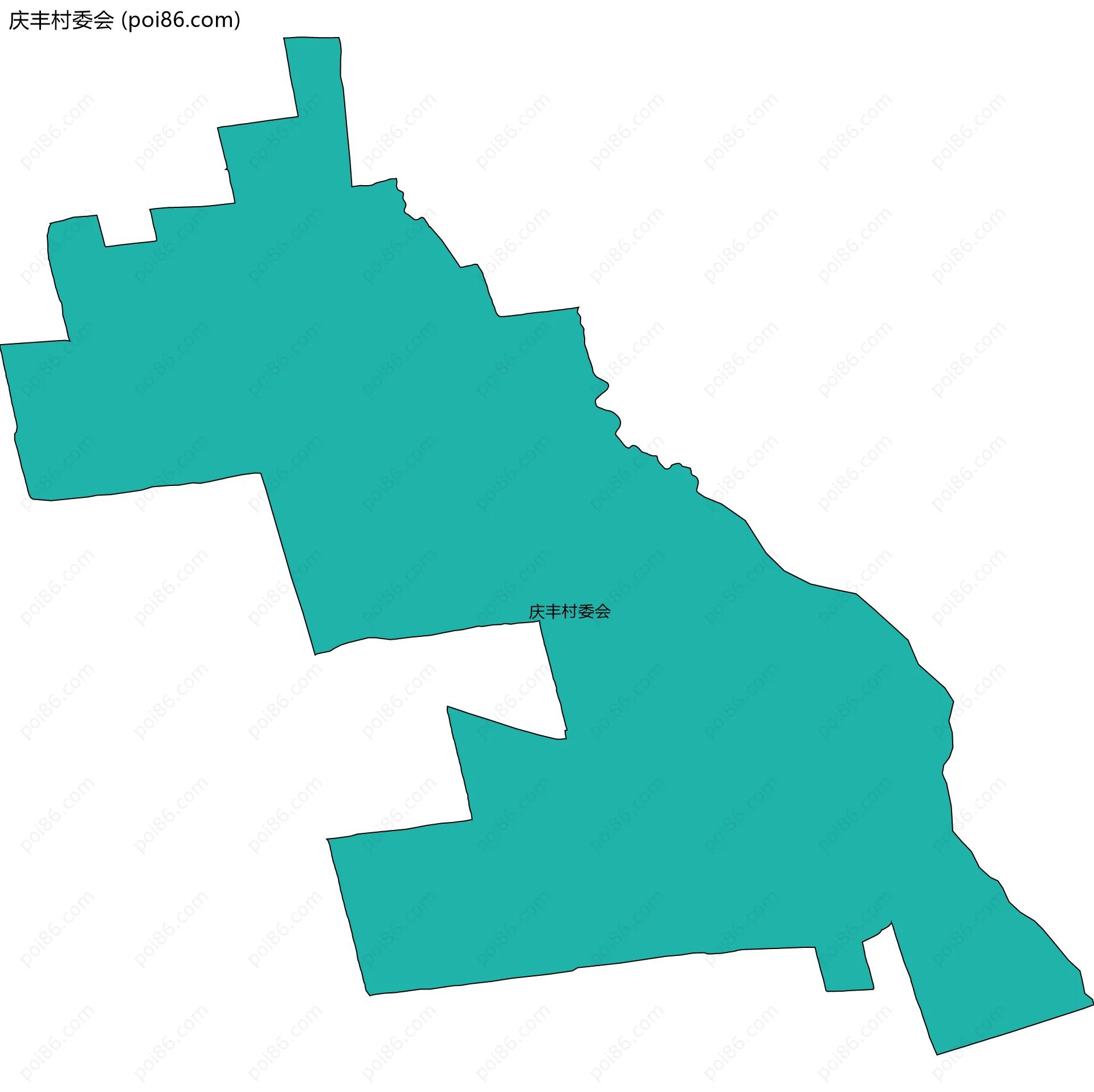 庆丰村委会边界地图