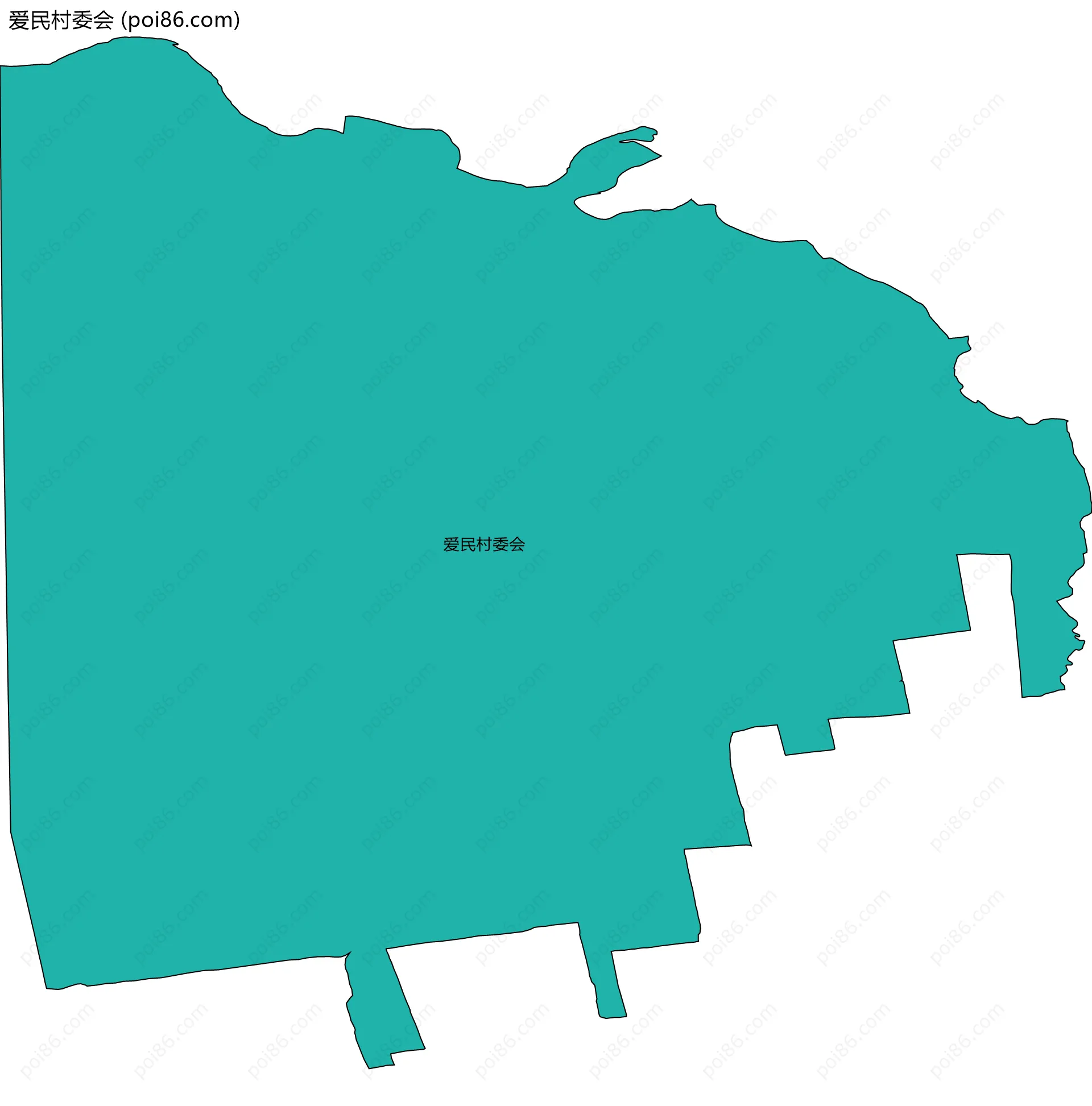 爱民村委会边界地图