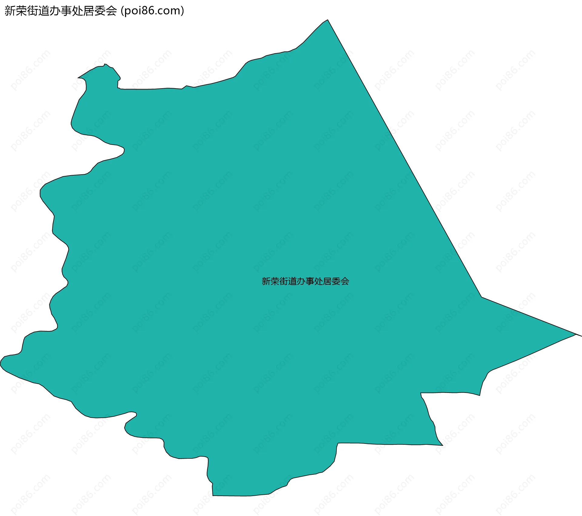 新荣街道办事处居委会边界地图