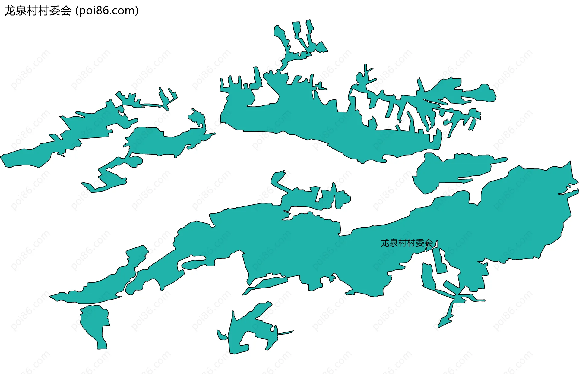 龙泉村村委会边界地图