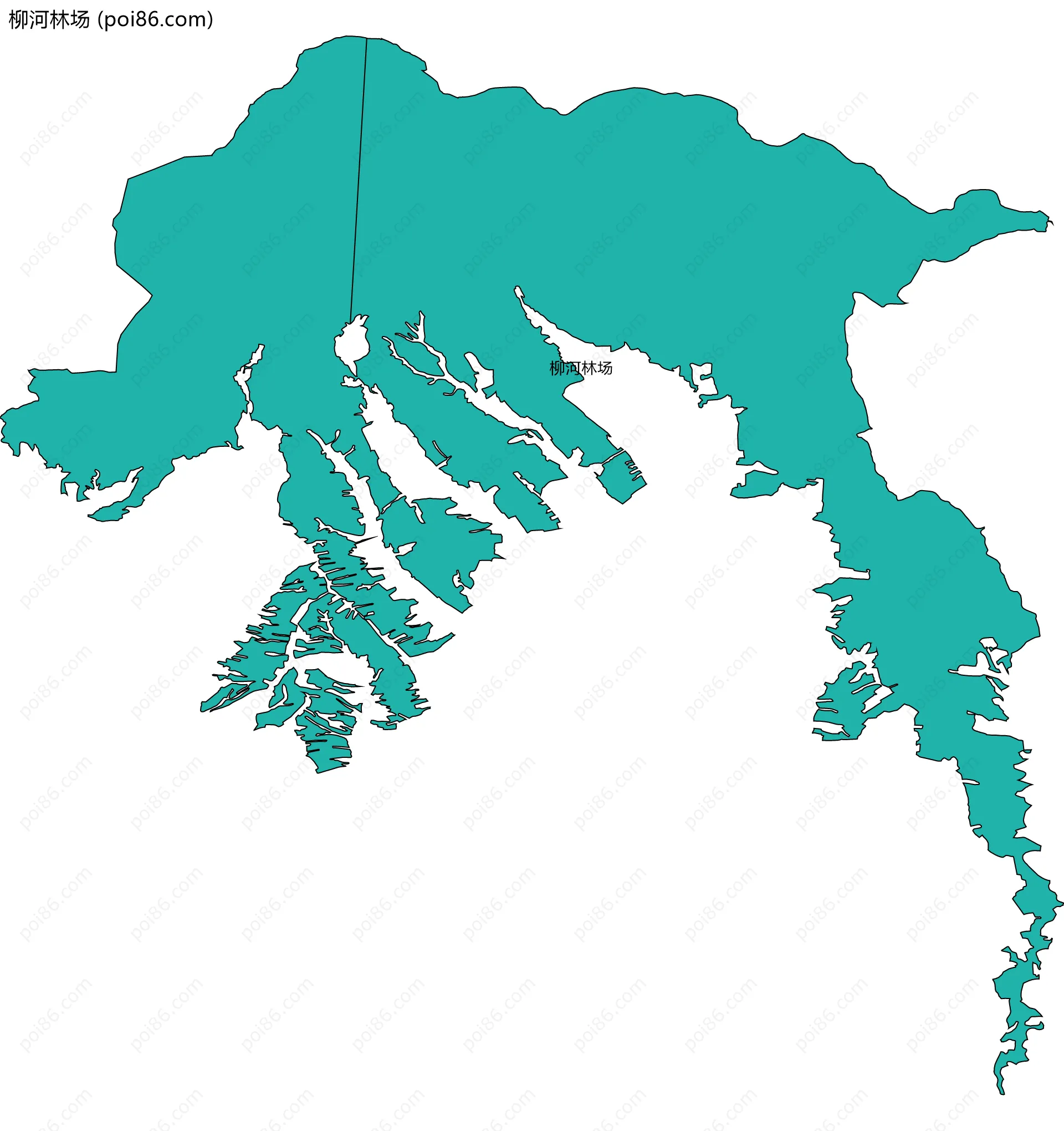 柳河林场边界地图