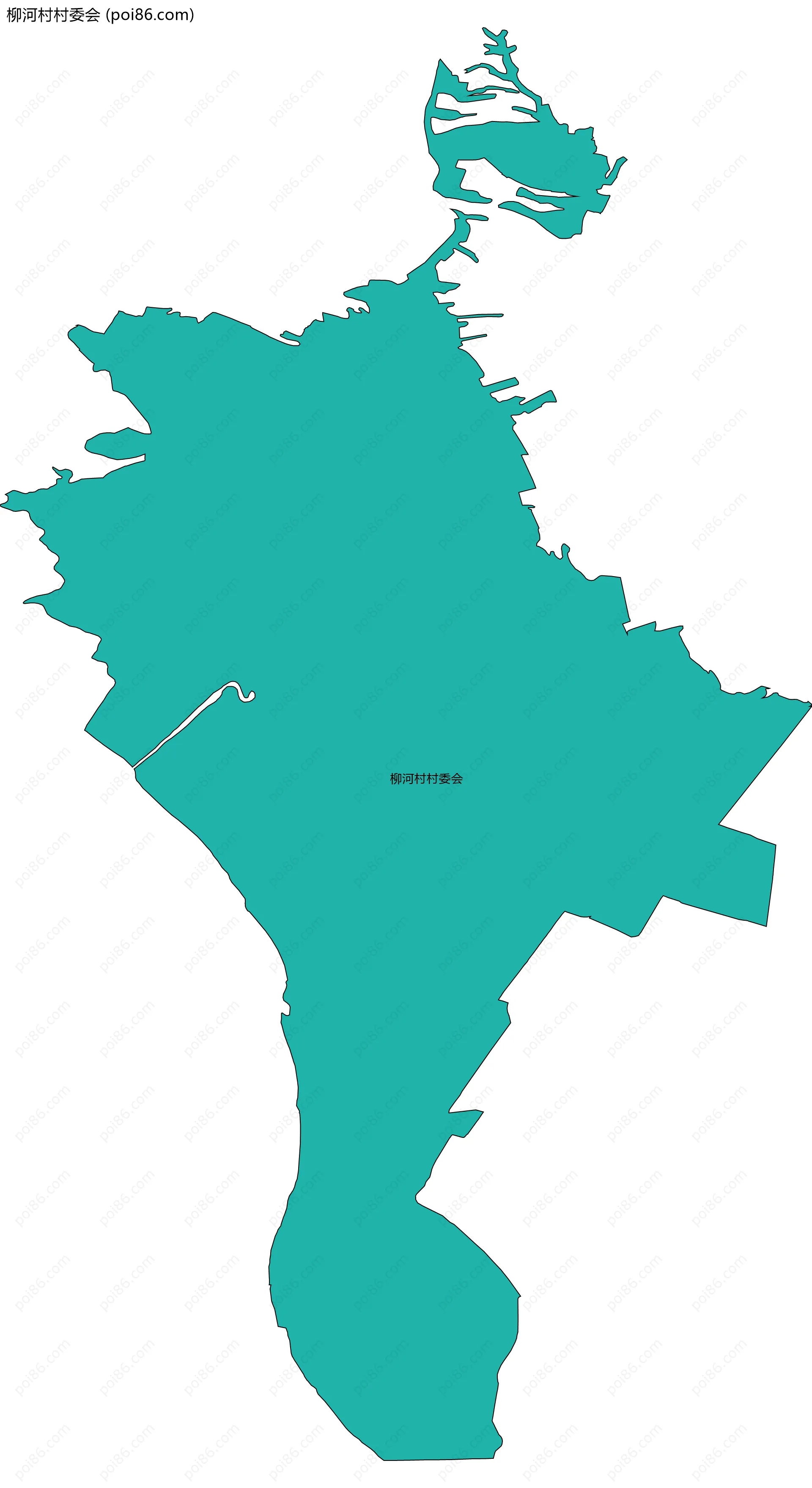 柳河村村委会边界地图
