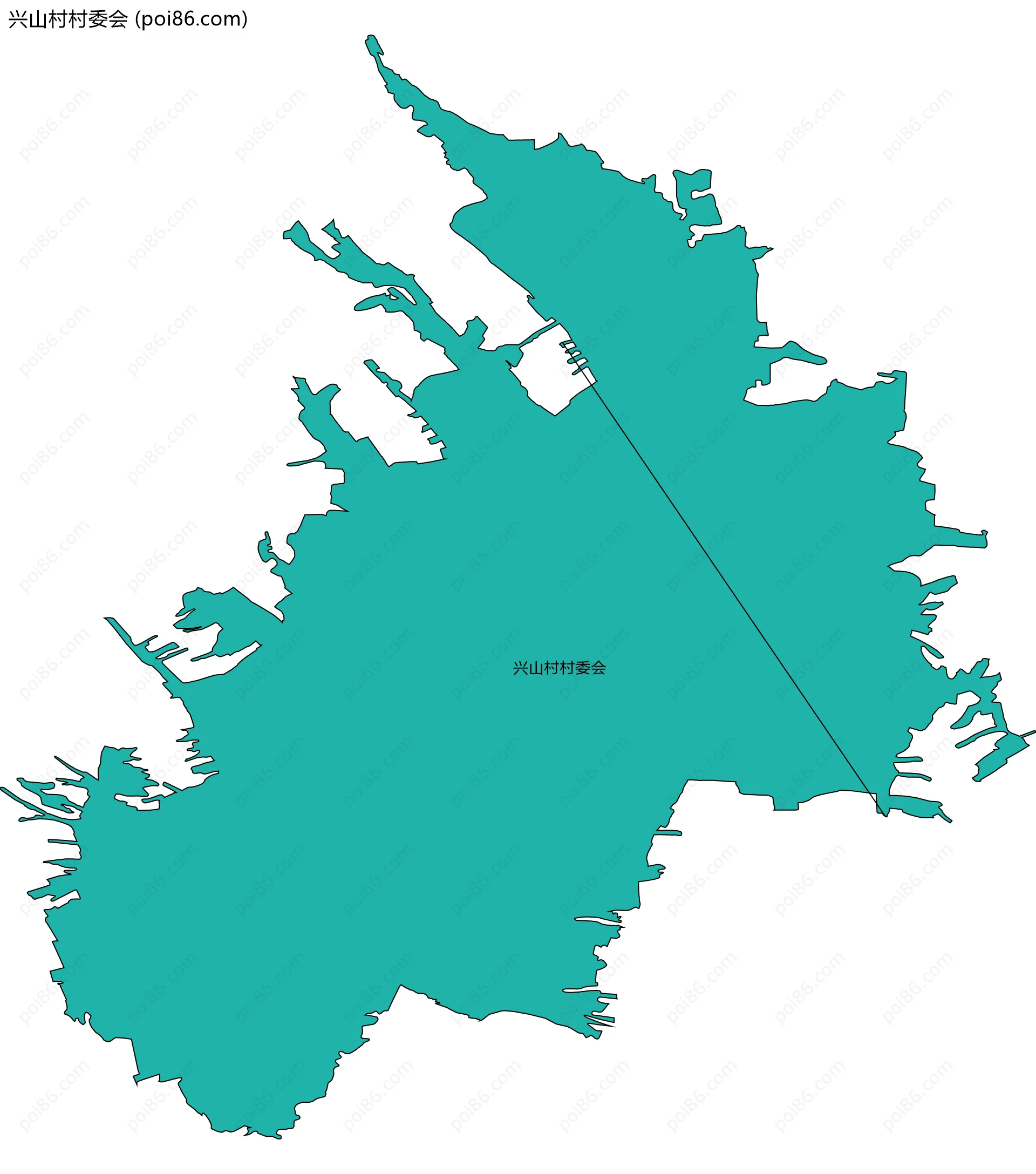 兴山村村委会边界地图