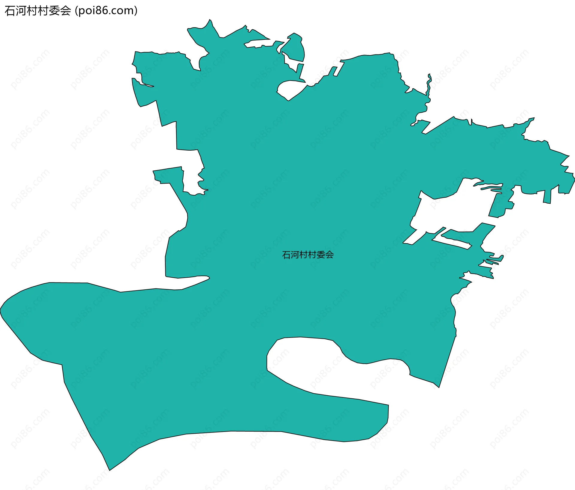 石河村村委会边界地图