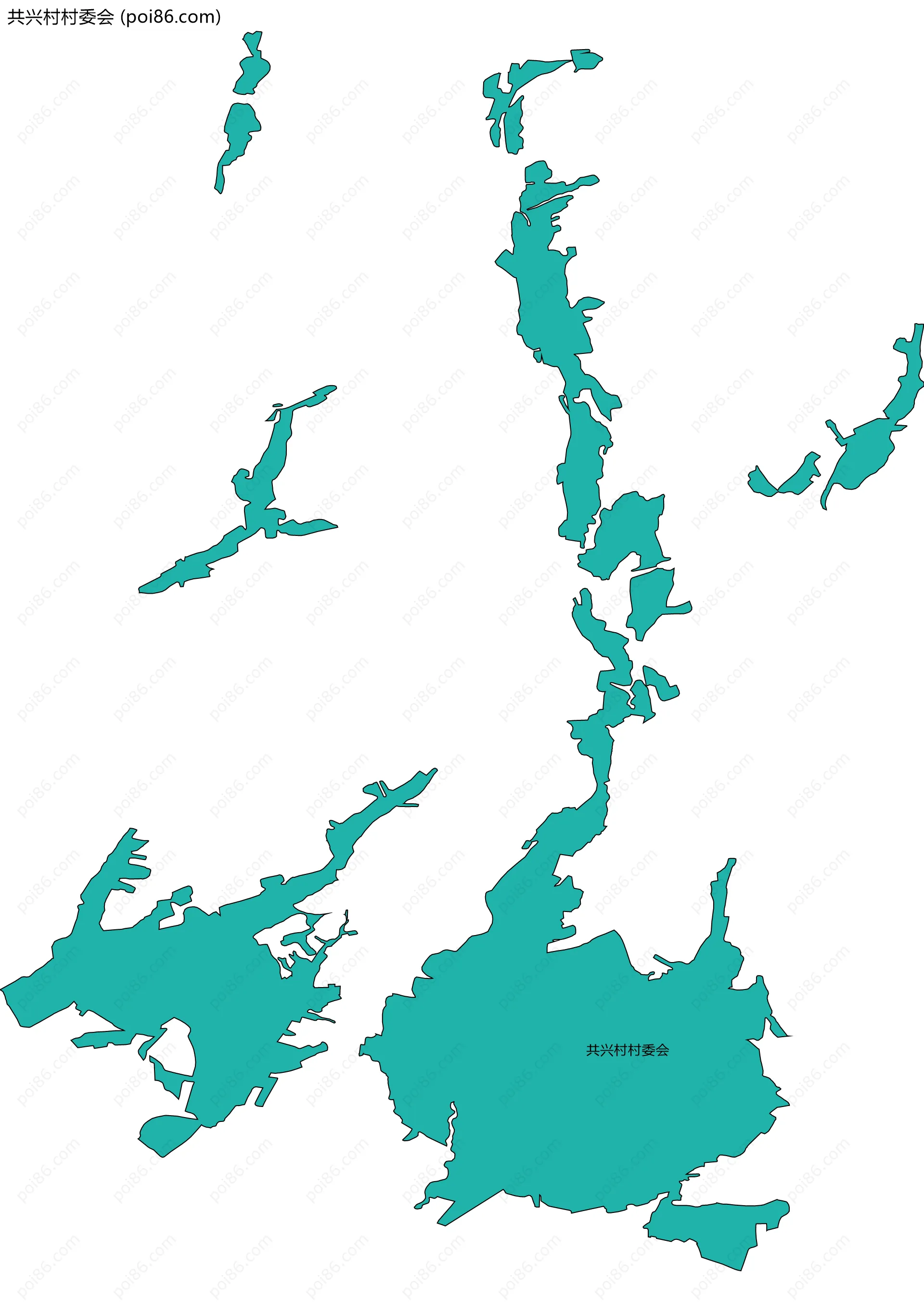 共兴村村委会边界地图