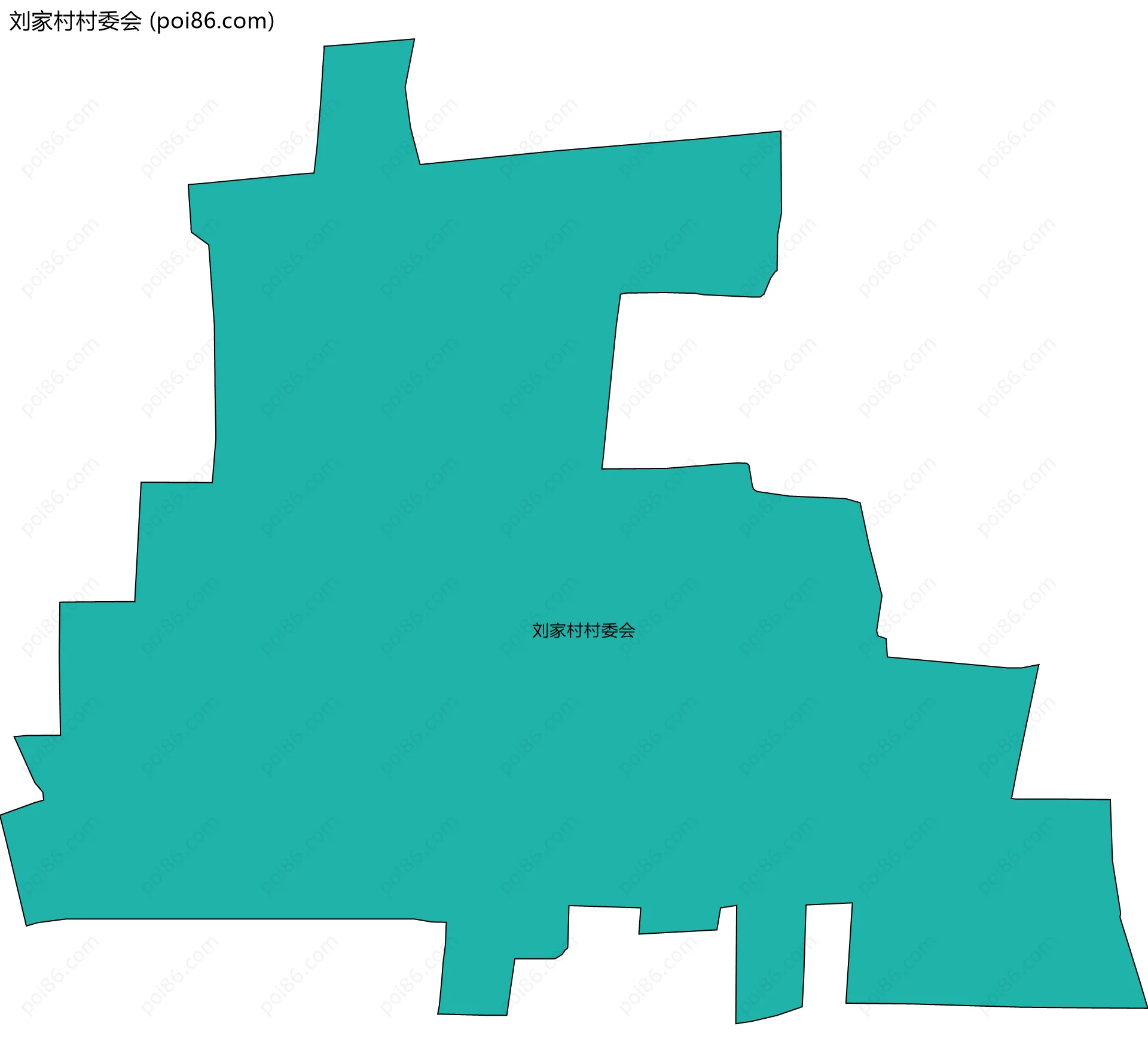 刘家村村委会边界地图
