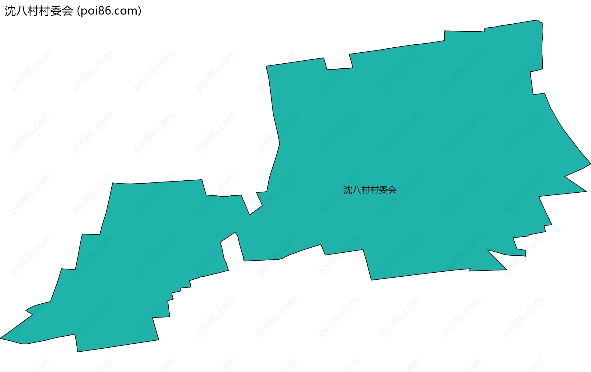 沈八村村委会边界地图