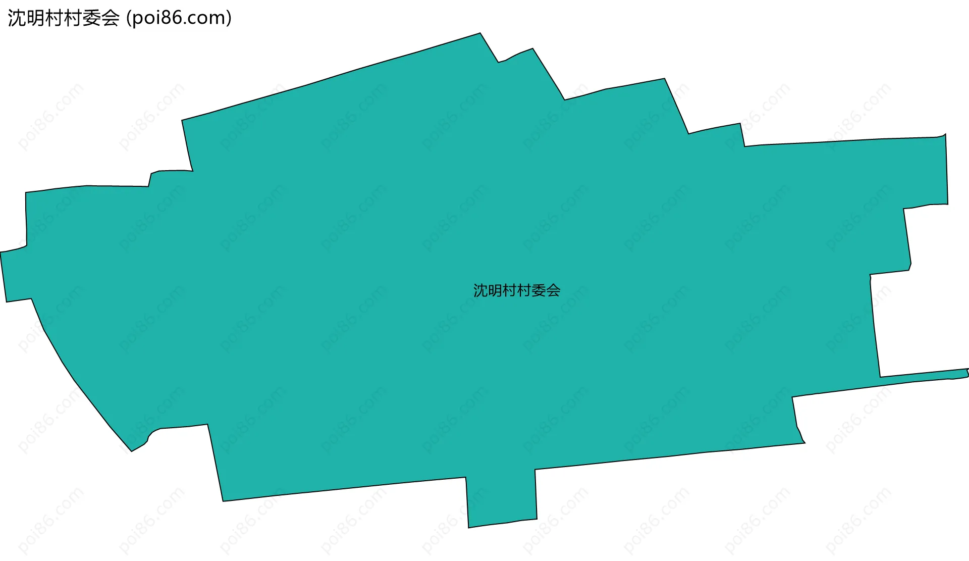 沈明村村委会边界地图