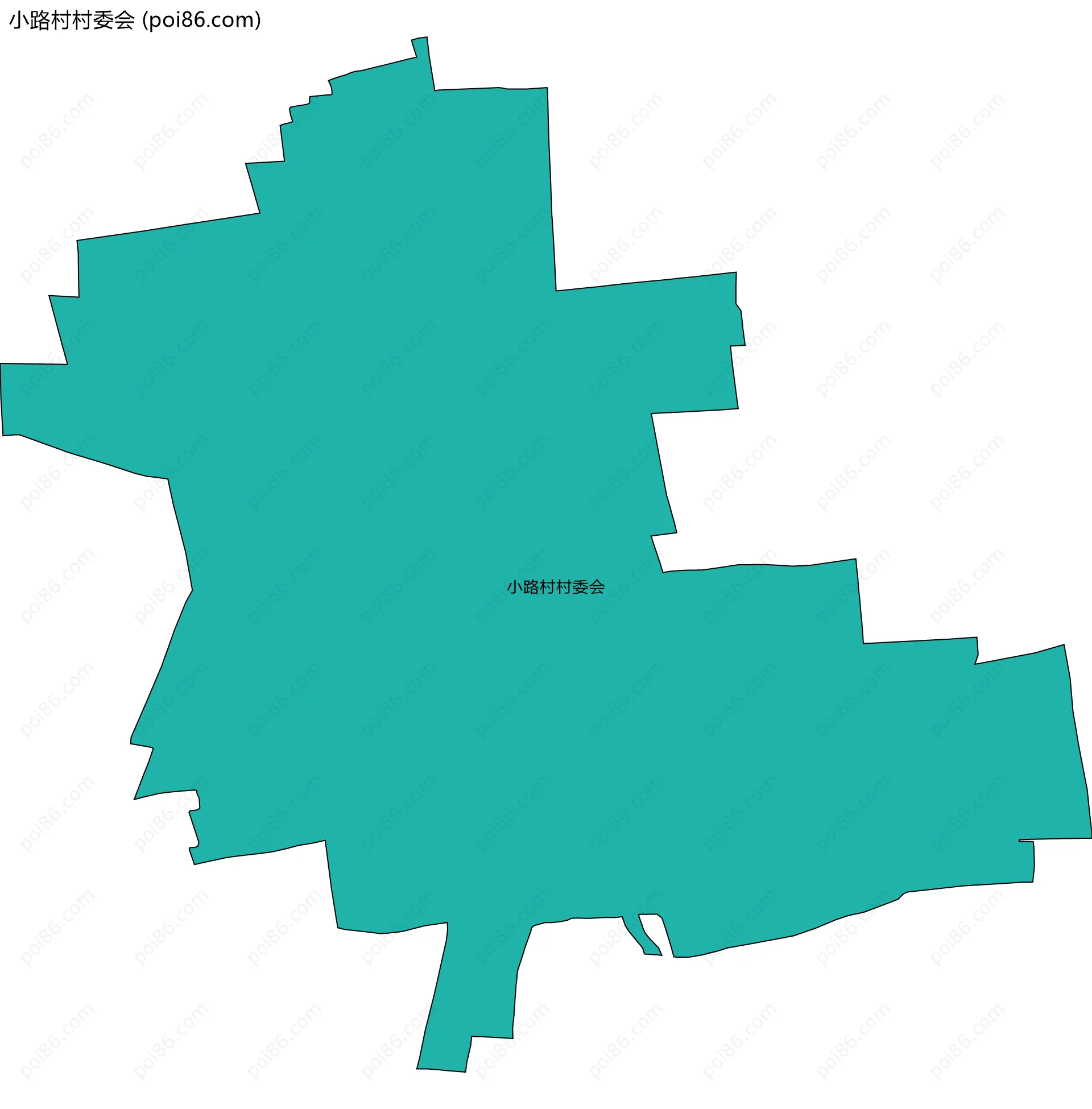 小路村村委会边界地图