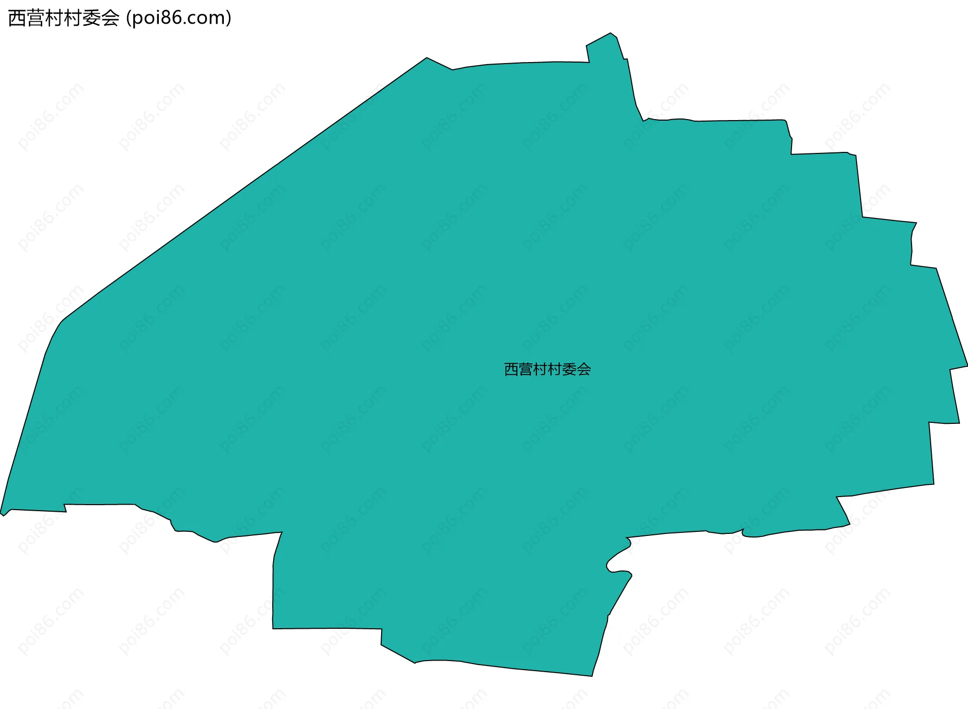 西营村村委会边界地图