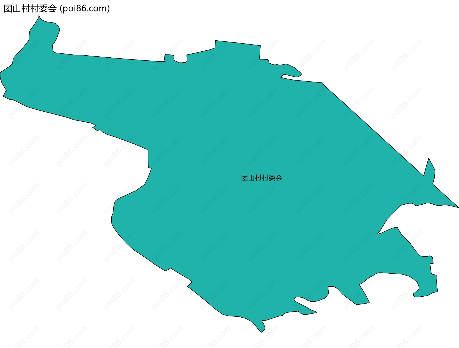 团山村村委会边界地图