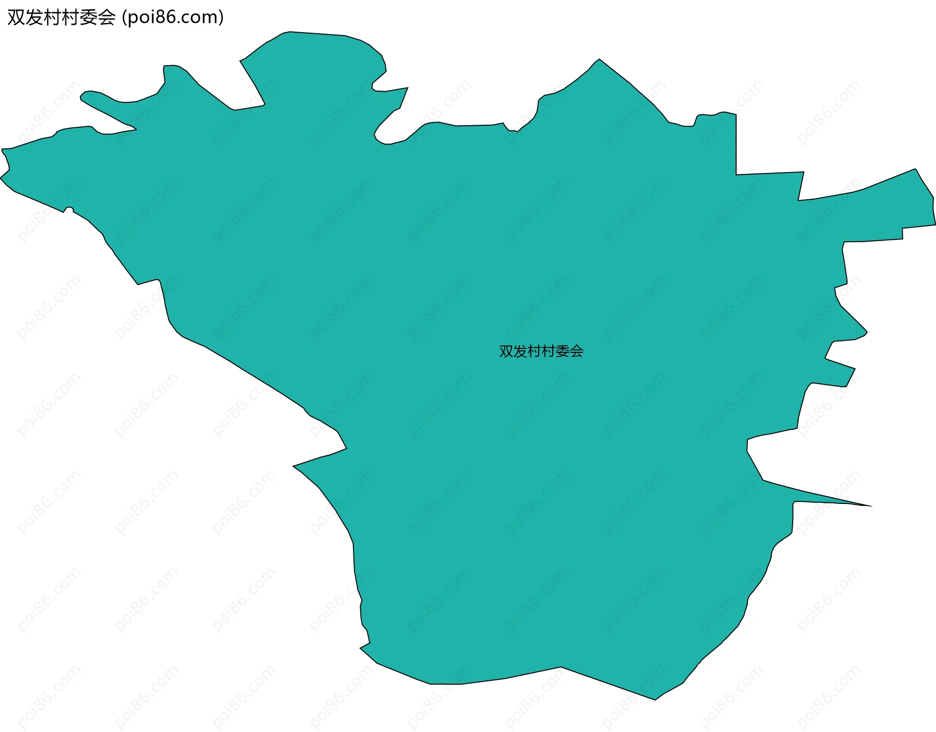 双发村村委会边界地图