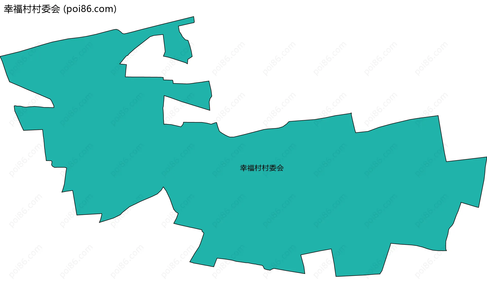 幸福村村委会边界地图