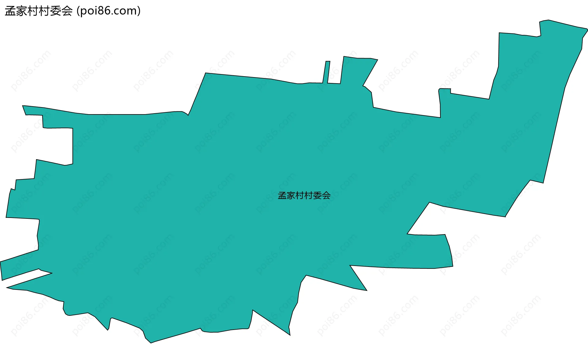 孟家村村委会边界地图