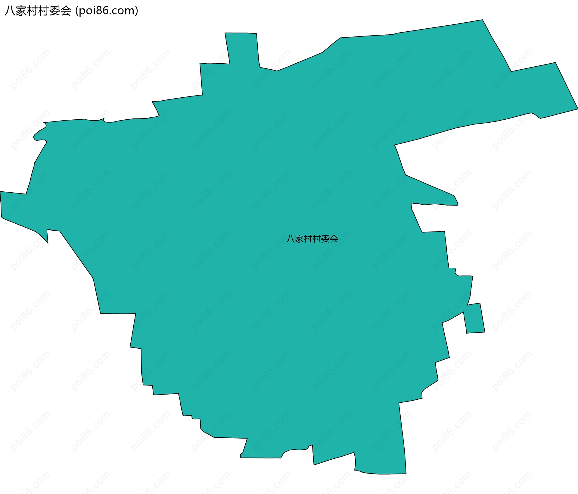 八家村村委会边界地图